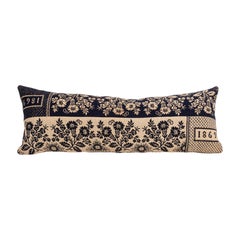 Pillowcase Made from a 19th C. American Linen Coverlet