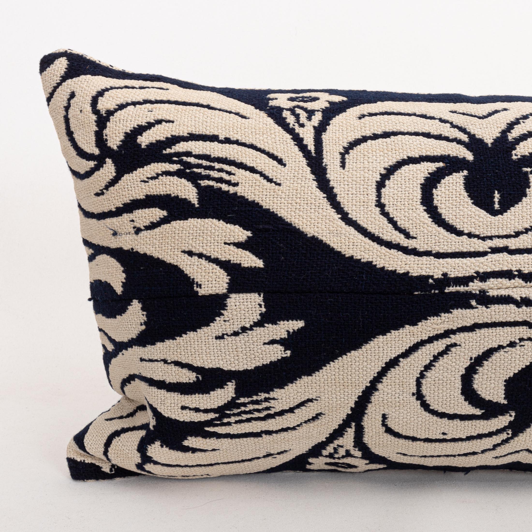 Funda de almohada hecha a partir de una colcha de lino americana del siglo XIX clásico estadounidense en venta