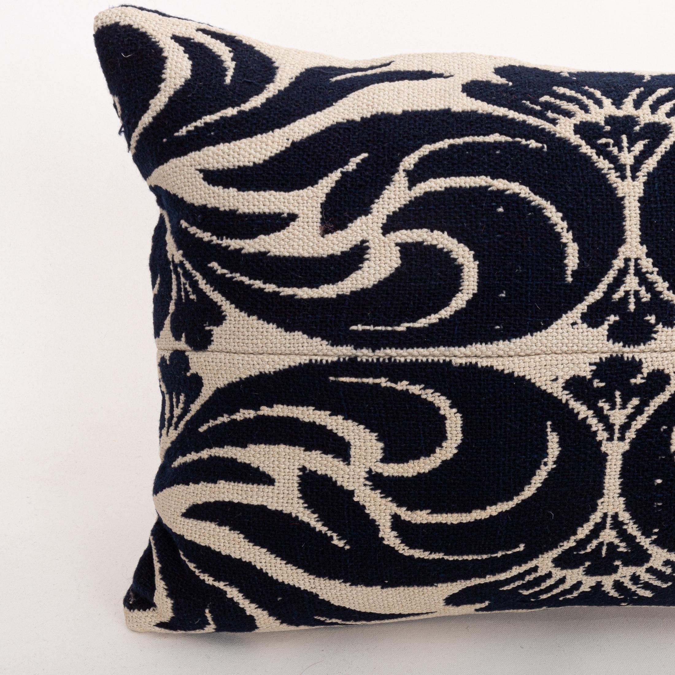 Funda de almohada hecha a partir de una colcha de lino americana del siglo XIX clásico estadounidense en venta