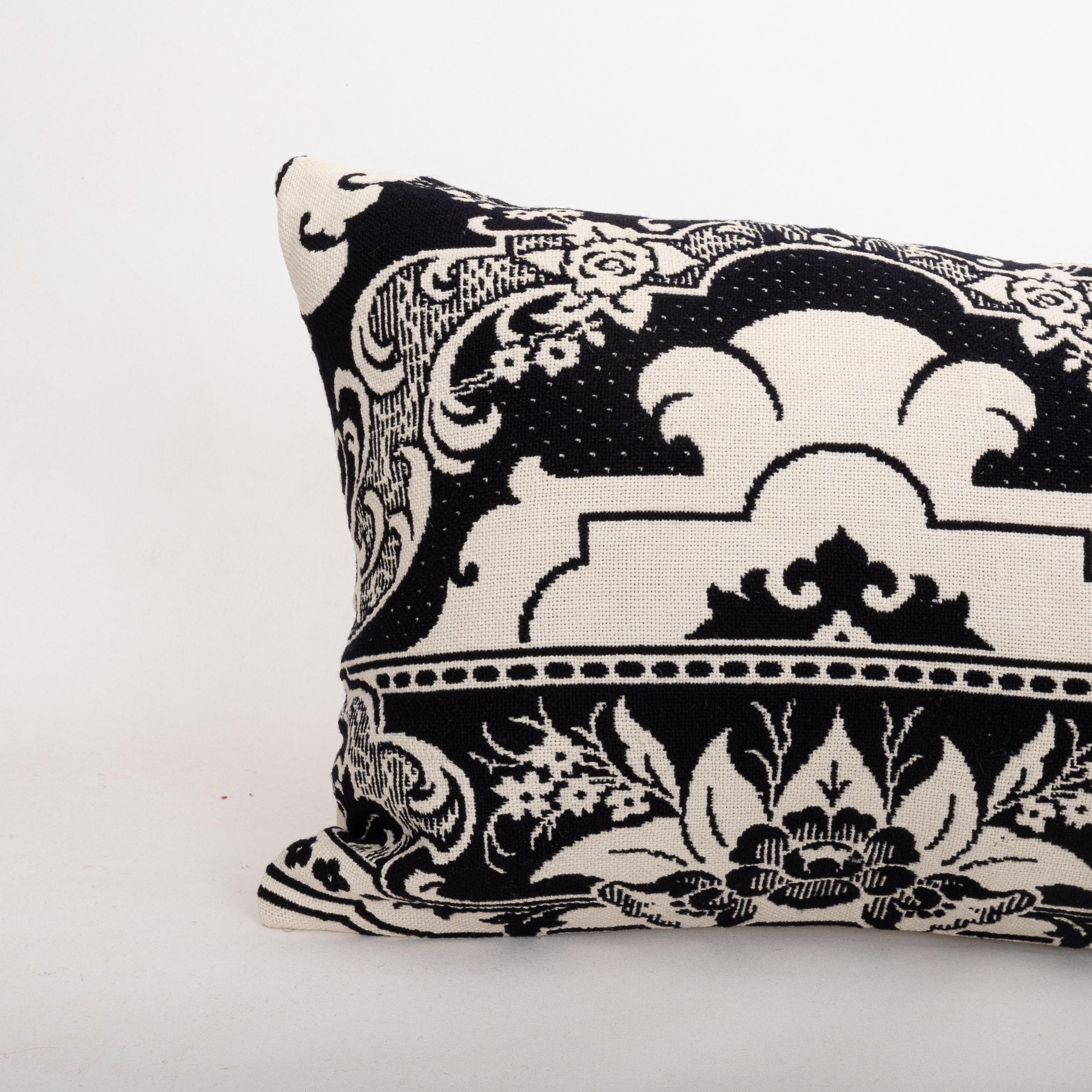 Funda de almohada hecha a partir de una colcha de lino americana del siglo XIX clásico estadounidense en venta