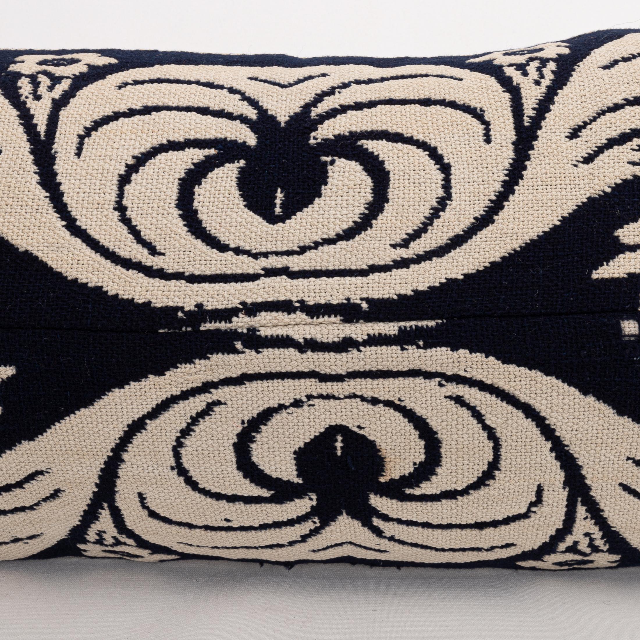 Funda de almohada hecha a partir de una colcha de lino americana del siglo XIX Estadounidense en venta