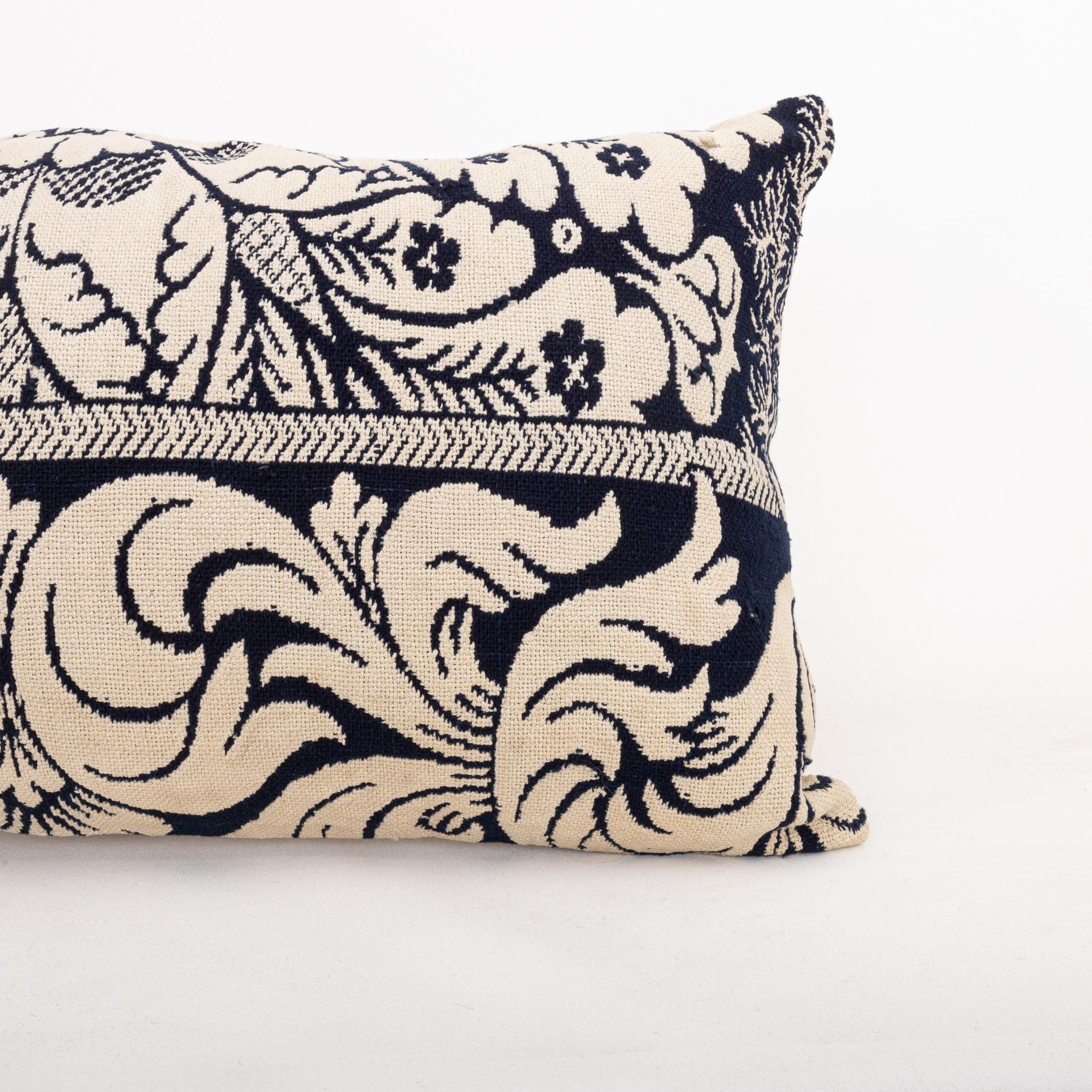 Tissage Taie d'oreiller réalisée à partir d'un couvre-lit américain du 19e C. en vente