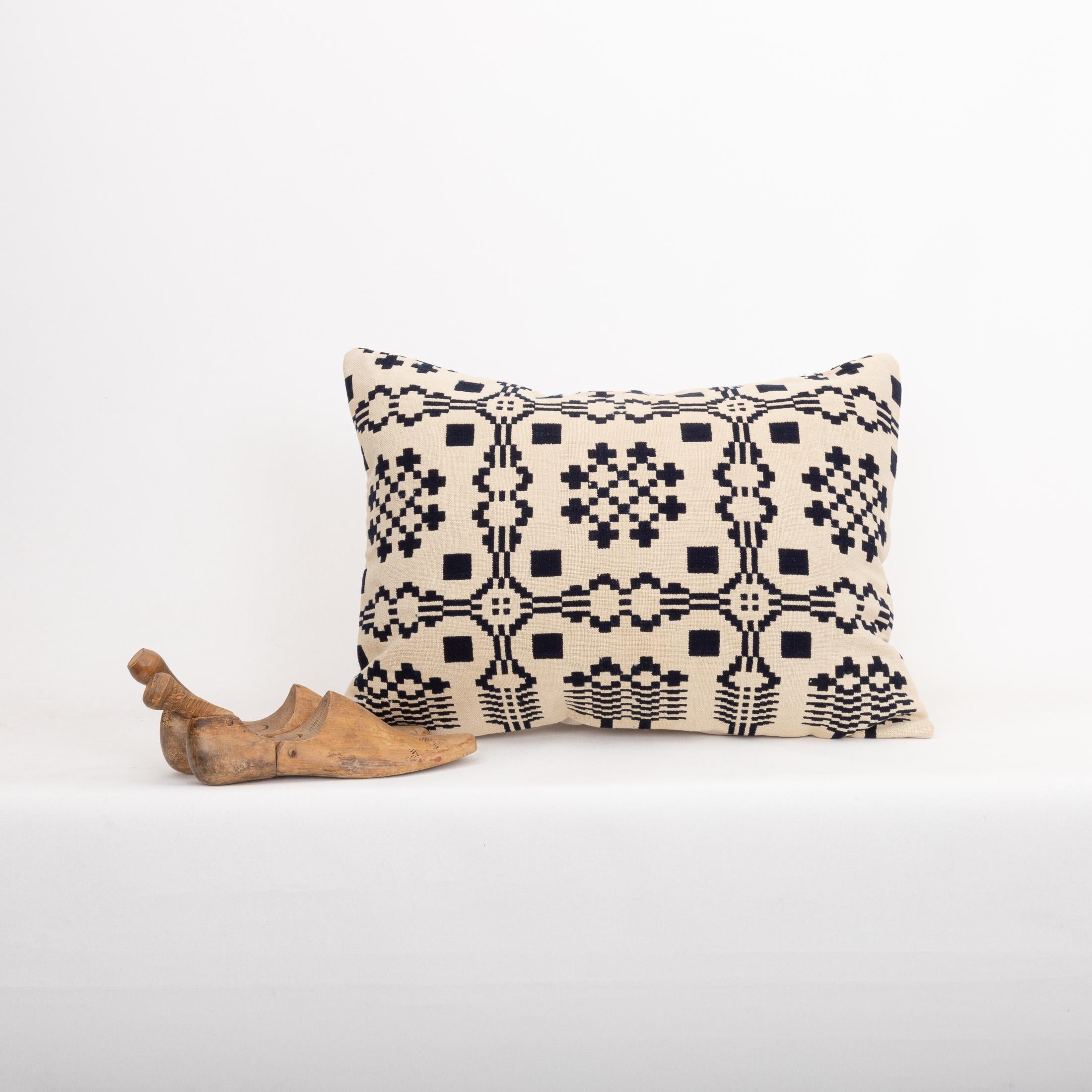 Tissage Taie d'oreiller réalisée à partir d'un couvre-lit américain du 19e C. en vente