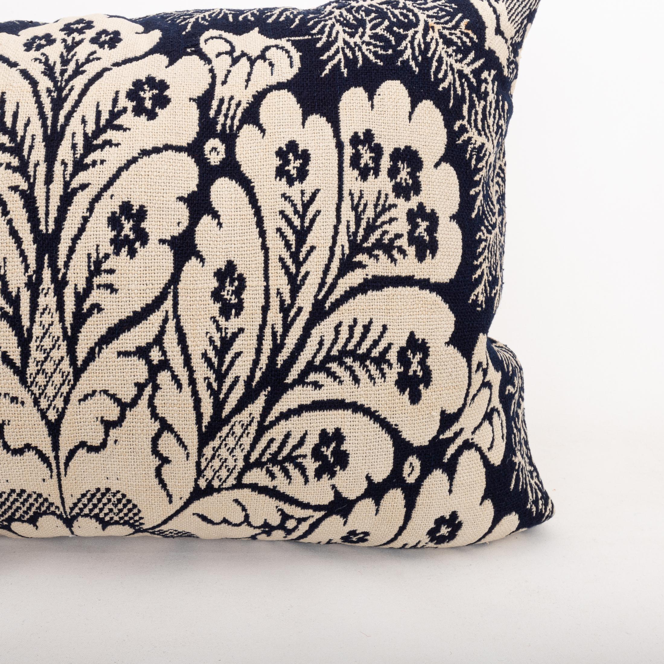 Funda de almohada hecha a partir de una colcha de lino americana del siglo XIX Tejido en venta