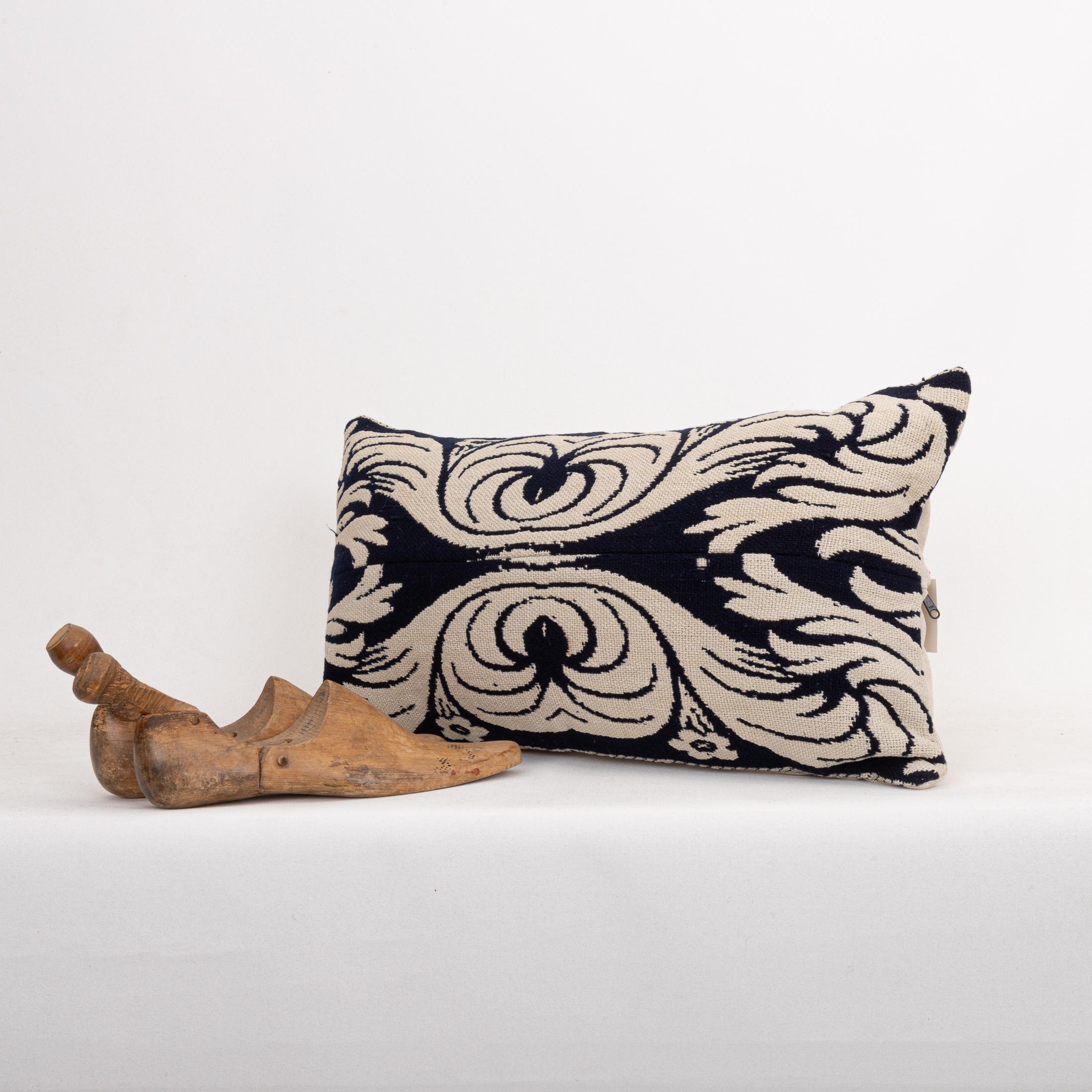 Funda de almohada hecha a partir de una colcha de lino americana del siglo XIX Lino en venta