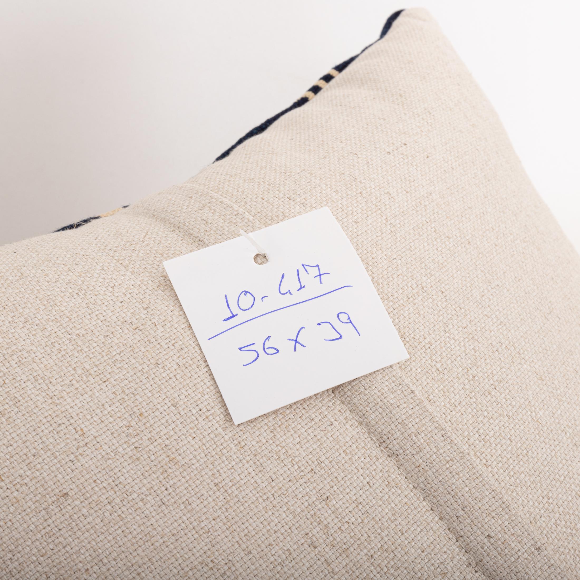 Funda de almohada hecha a partir de una colcha de lino americana del siglo XIX Lino en venta