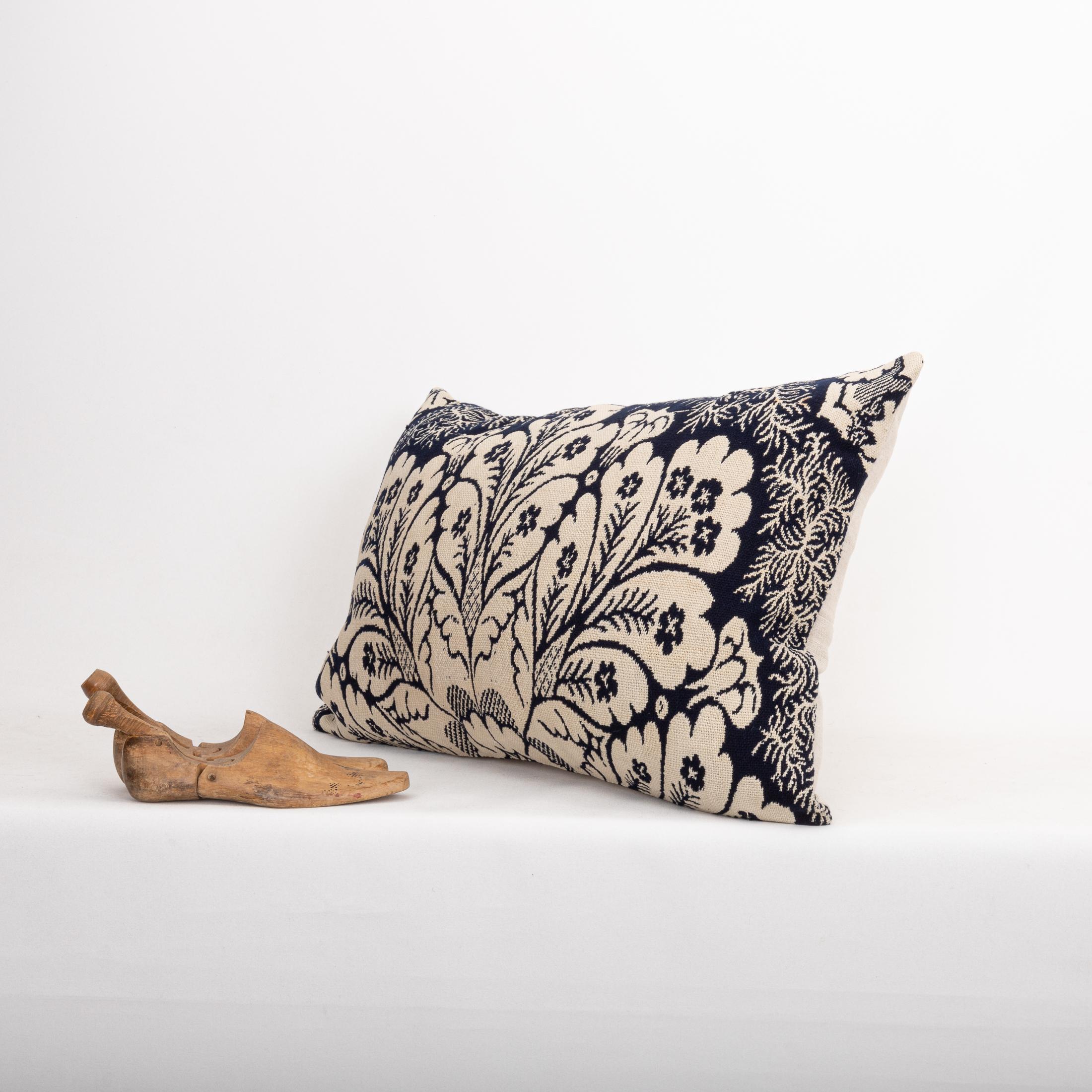 Funda de almohada hecha a partir de una colcha de lino americana del siglo XIX Lino en venta