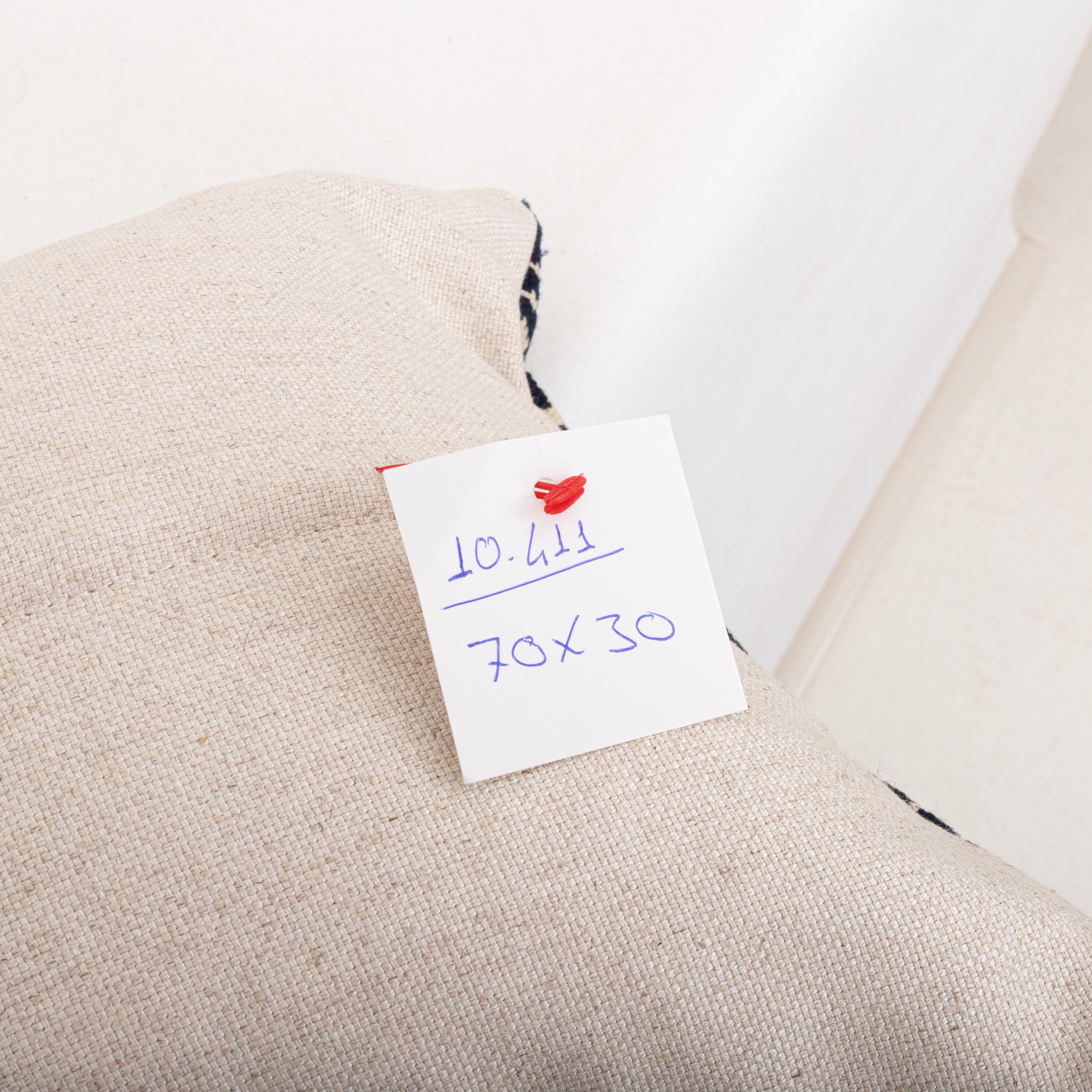 Funda de almohada hecha a partir de una colcha de lino americana del siglo XIX en venta 1