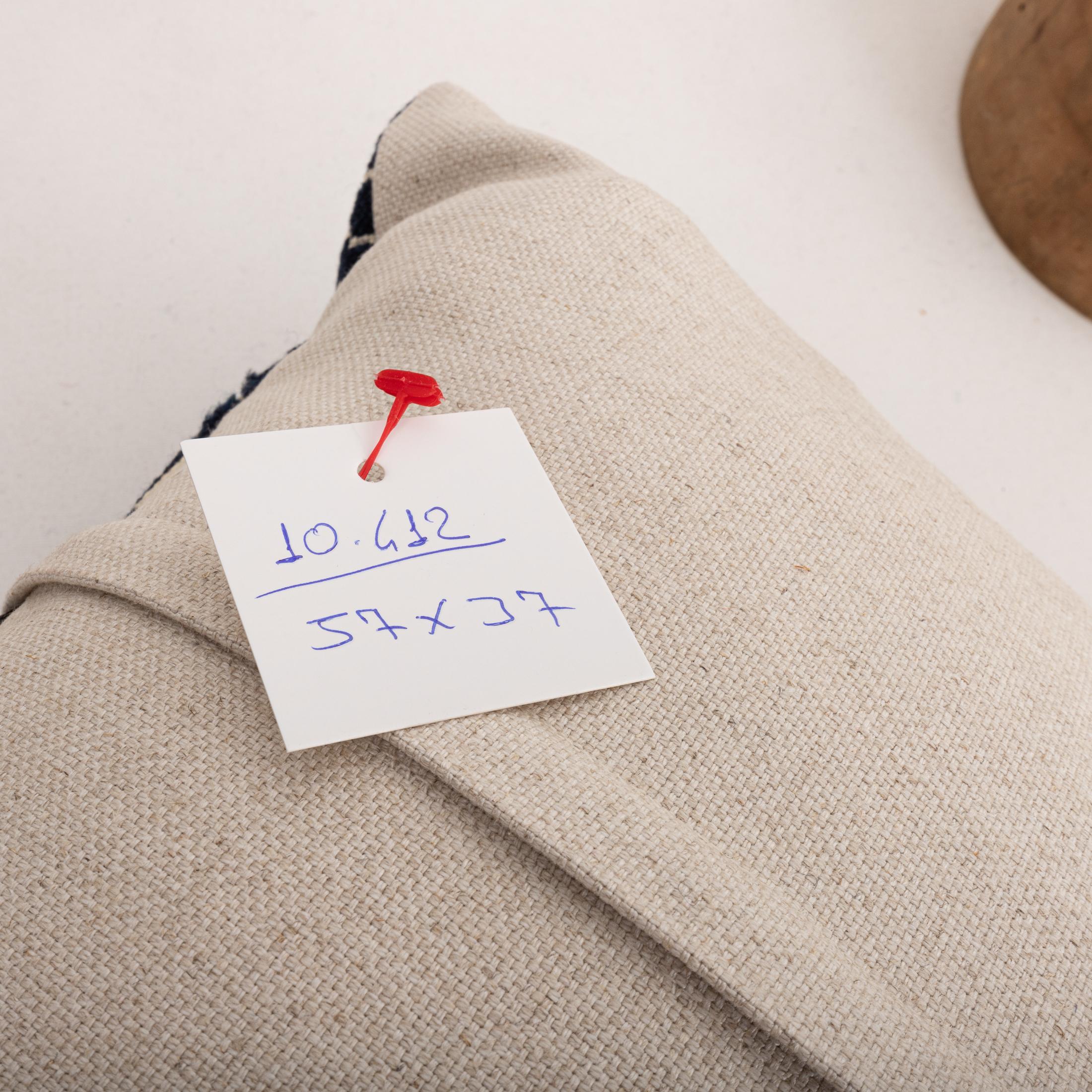 Funda de almohada hecha a partir de una colcha de lino americana del siglo XIX en venta 1