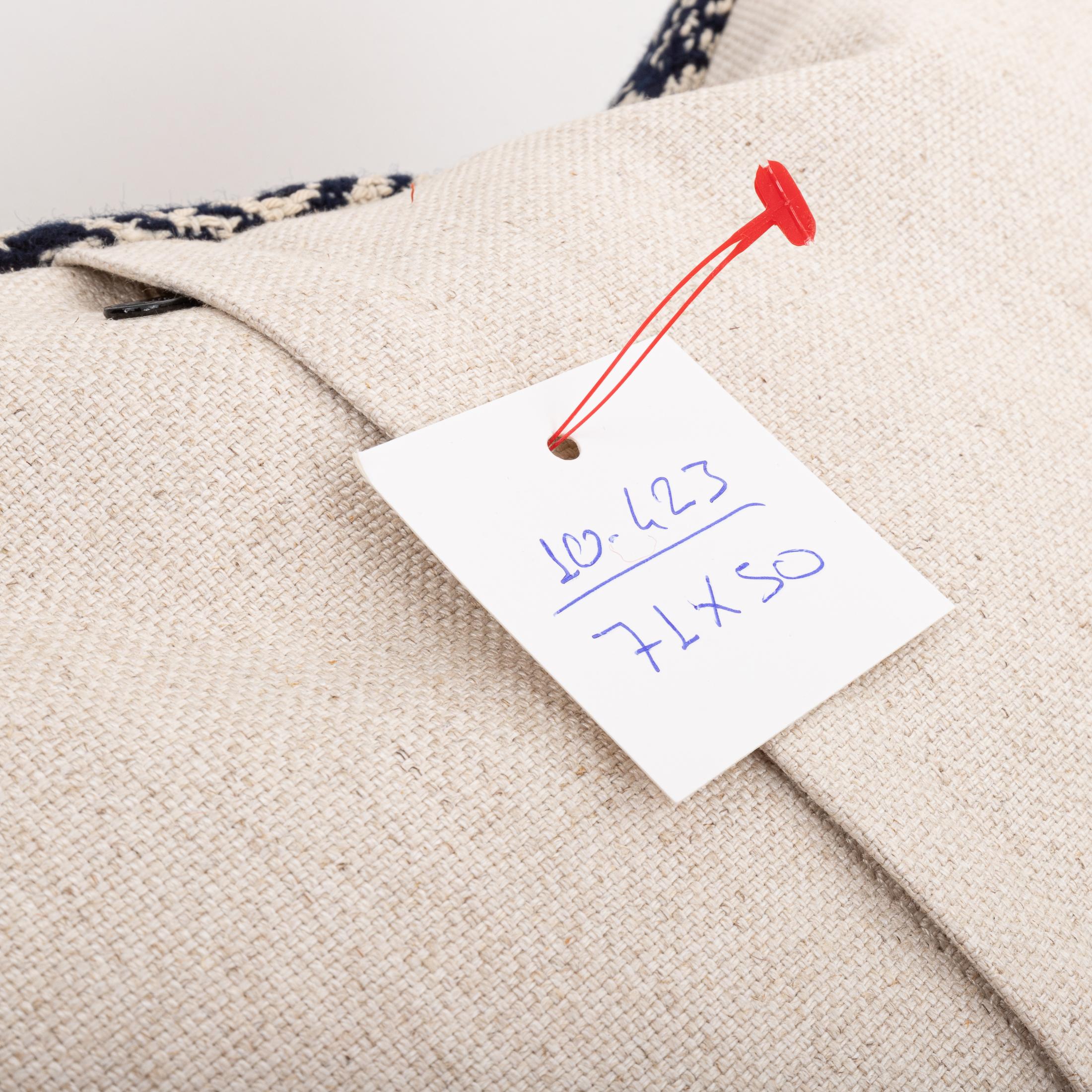 Funda de almohada hecha a partir de una colcha de lino americana del siglo XIX en venta 1