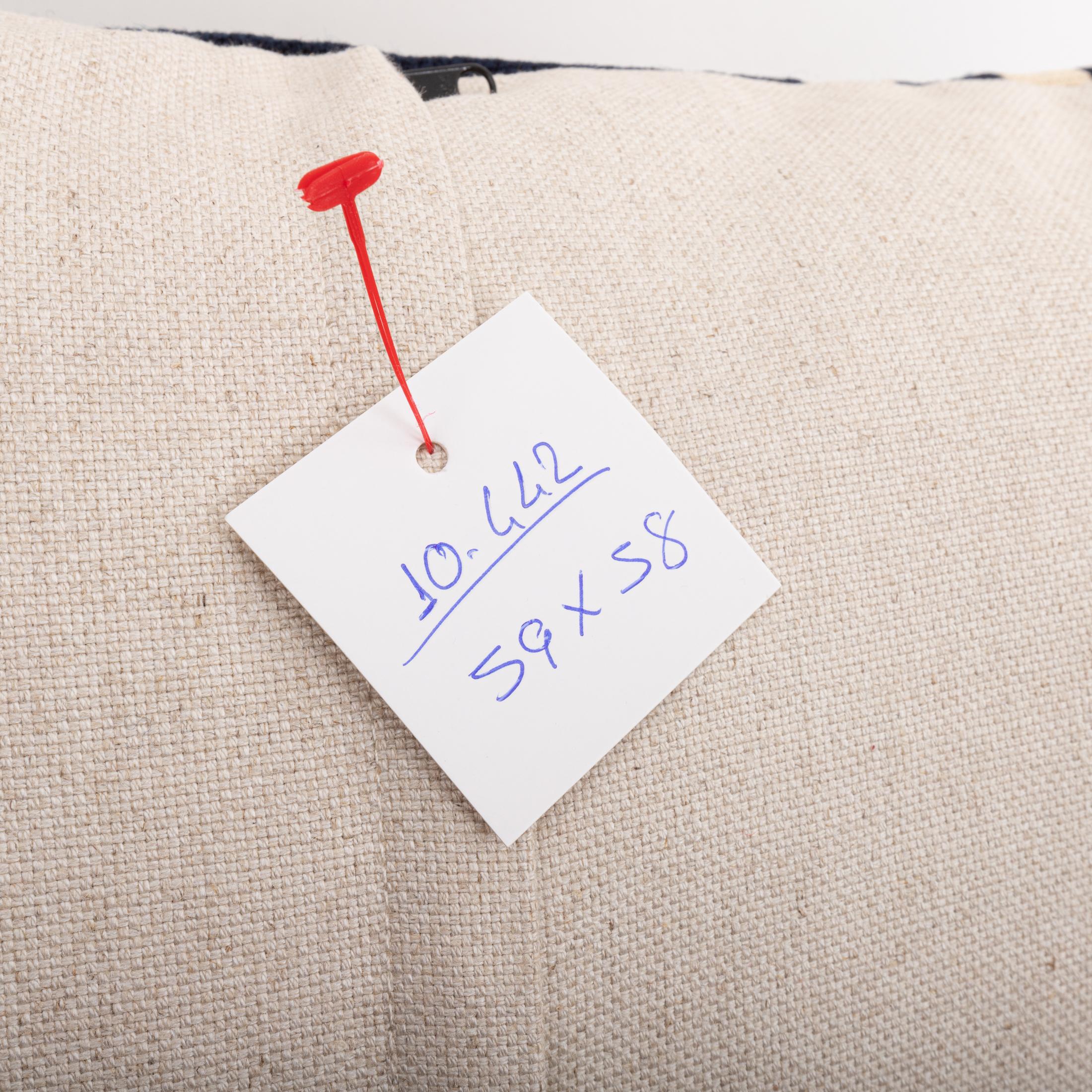Funda de almohada hecha a partir de una colcha de lino americana del siglo XIX en venta 1