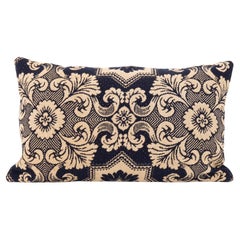 Funda de almohada hecha a partir de una colcha de lino americana del siglo XIX