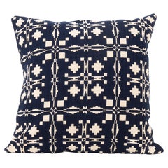Funda de almohada hecha a partir de una colcha de lino americana del siglo XIX
