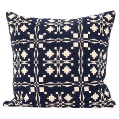 Funda de almohada hecha a partir de una colcha de lino americana del siglo XIX