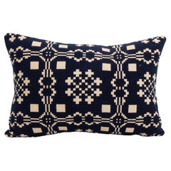 Antique Pillowcase Made from a 19th C. American Linen Coverlet