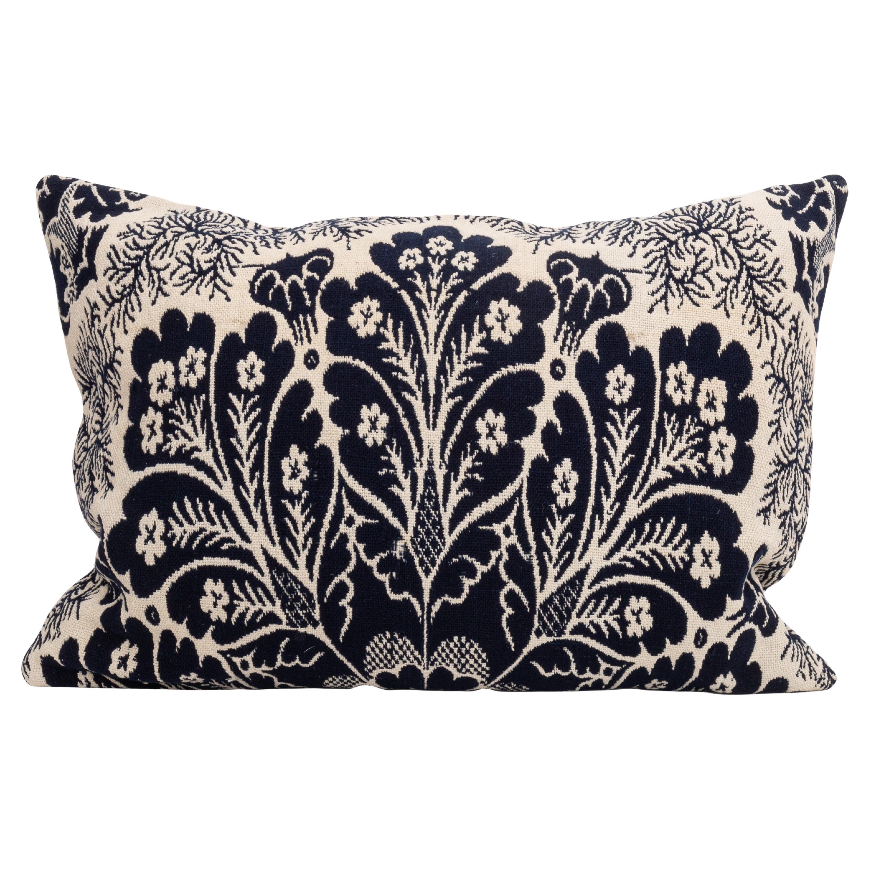 Funda de almohada hecha a partir de una colcha de lino americana del siglo XIX en venta
