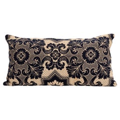 Antique Pillowcase Made from a 19th C. American Linen Coverlet
