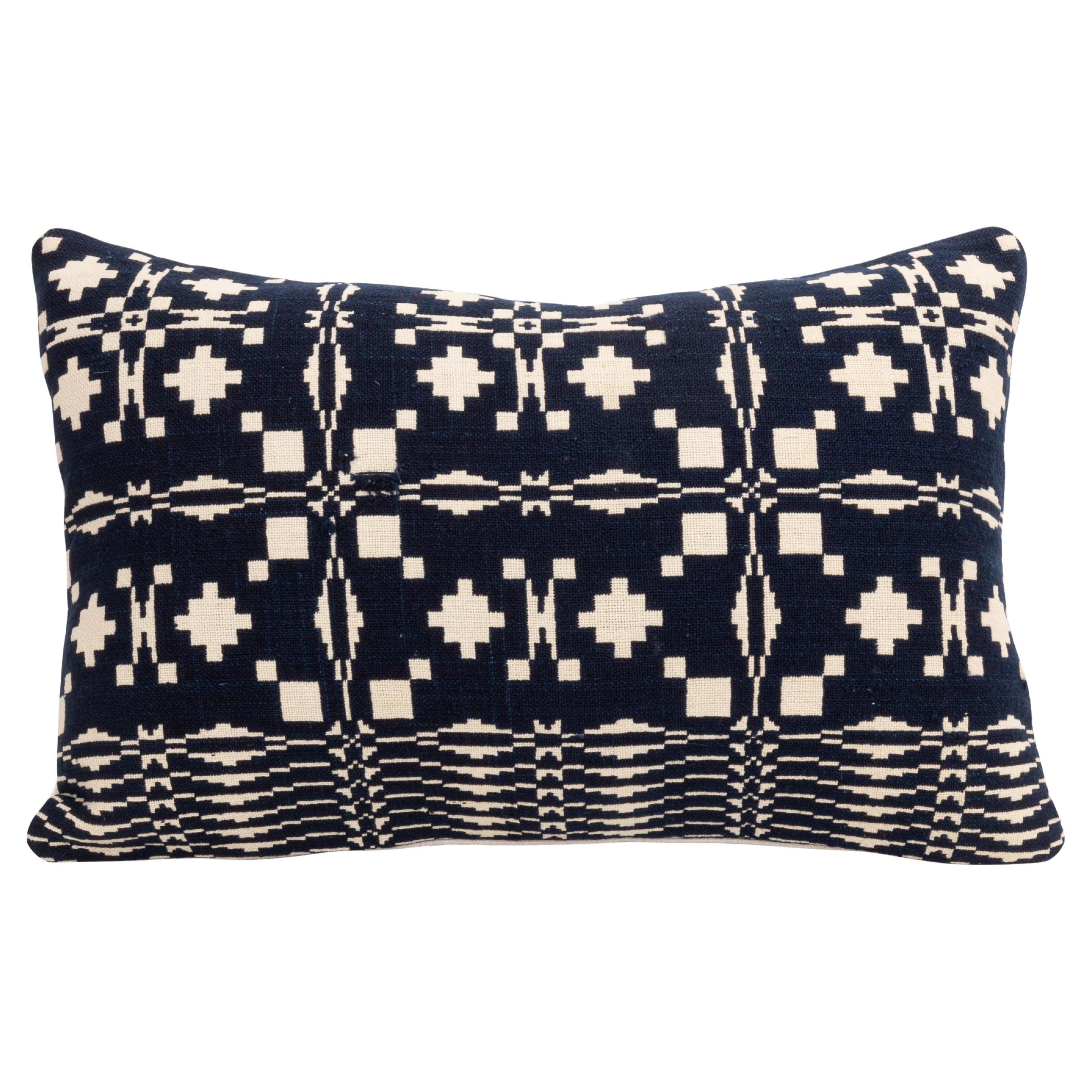 Pillowcase Made from a 19th C. American Linen Coverlet