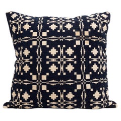 Antique Pillowcase Made from a 19th C. American Linen Coverlet