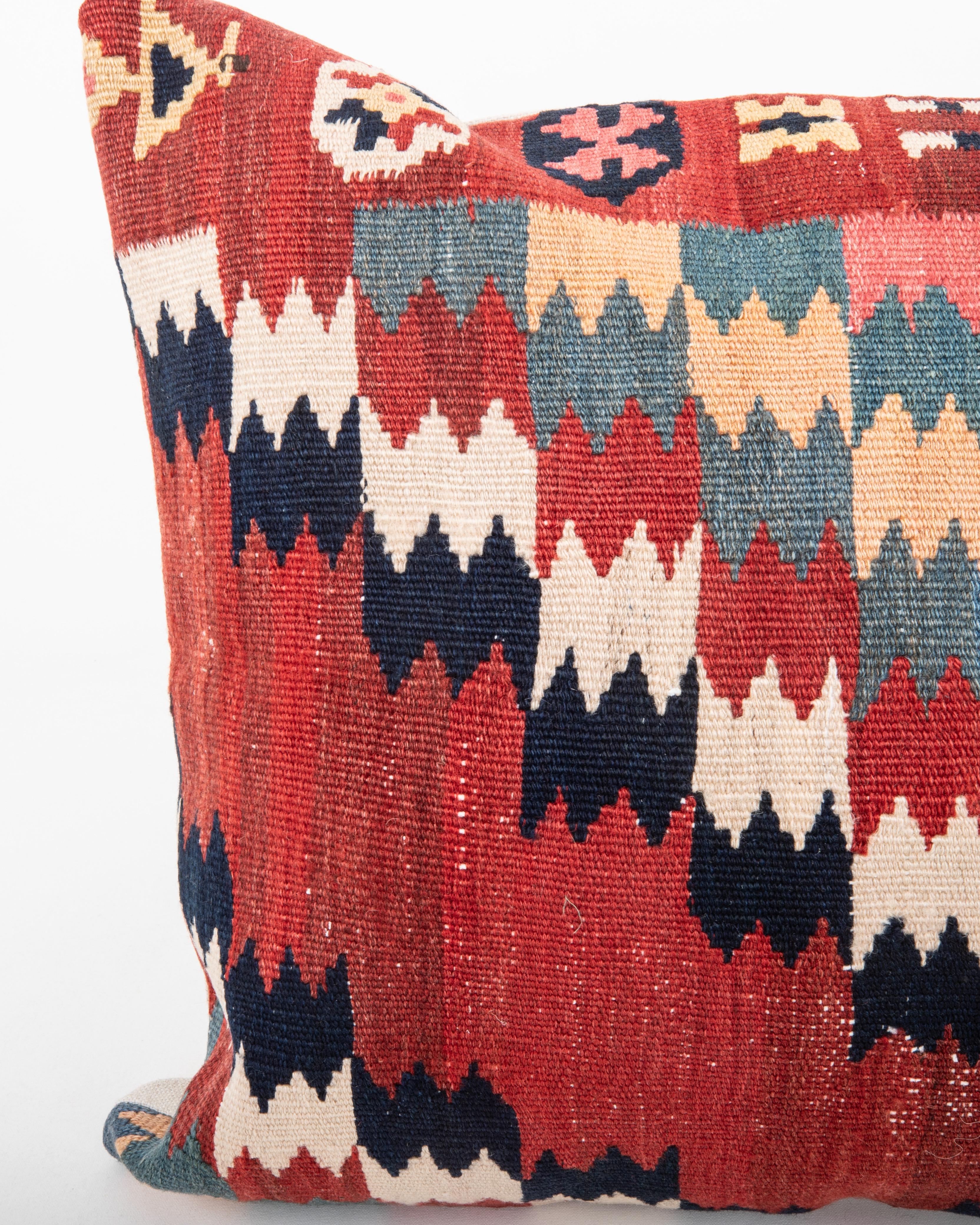 Caucasian Pillowcase Made from a 19th C. Kilim. Azarbaijan, 19th c. For Sale