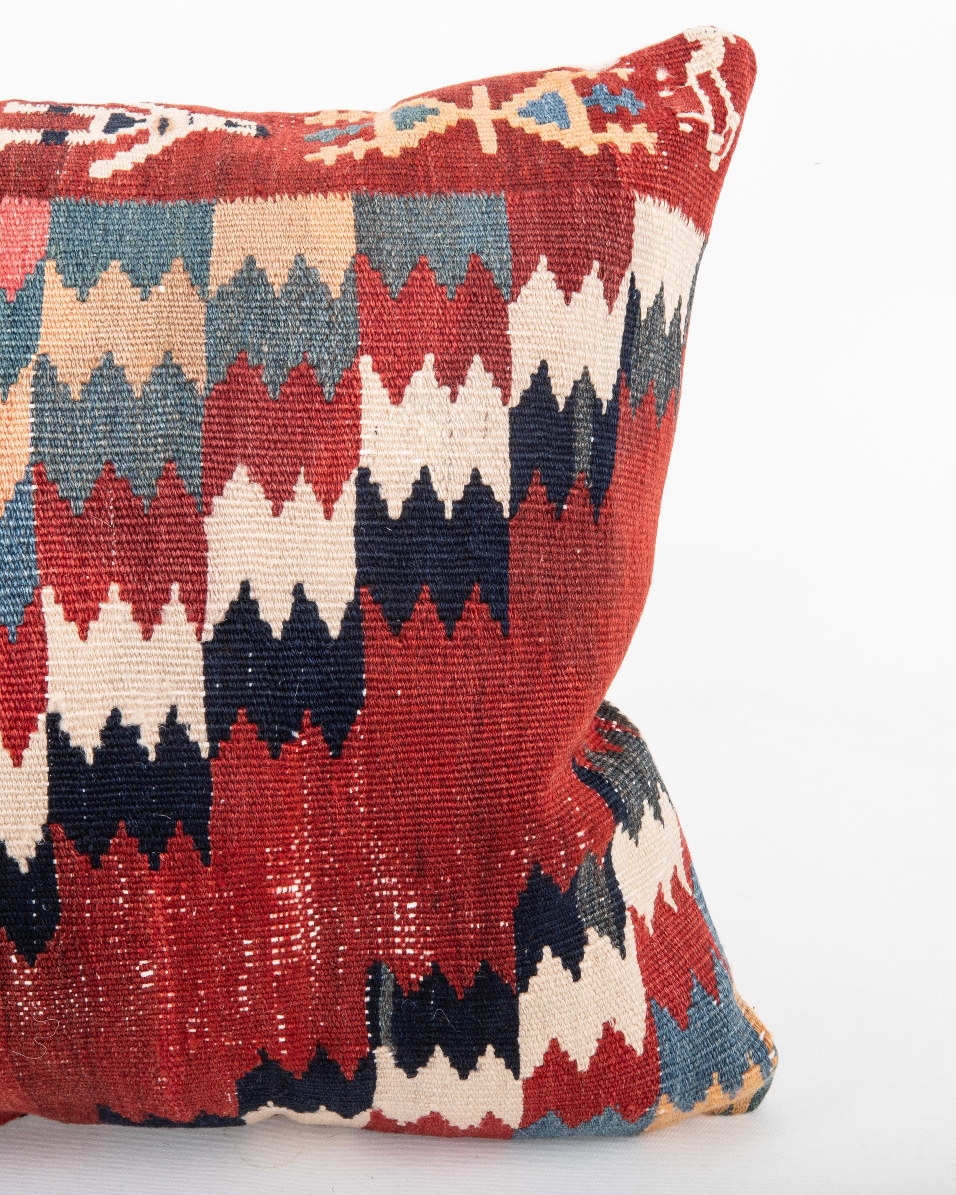 Hand-Woven Pillowcase Made from a 19th C. Kilim. Azarbaijan, 19th c. For Sale