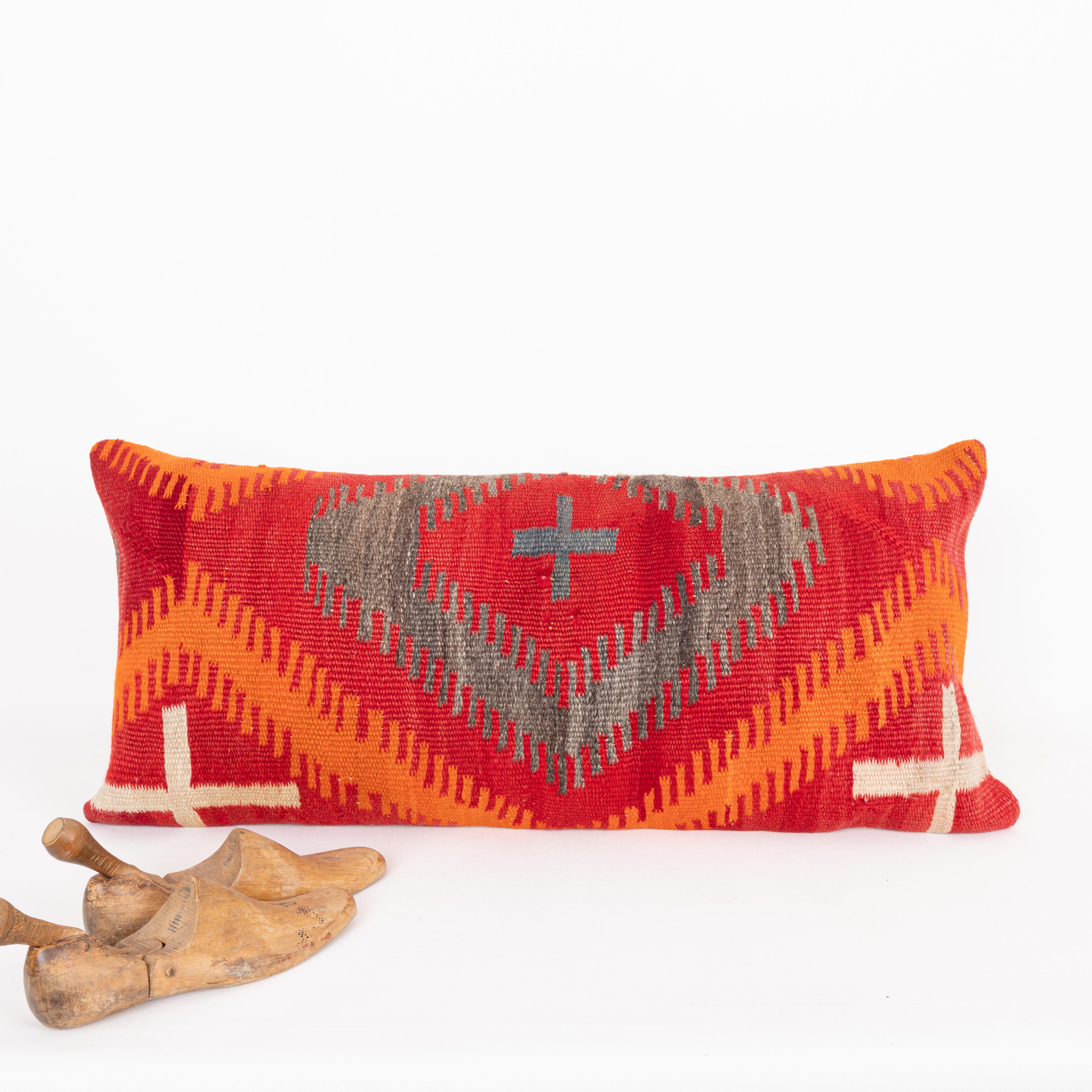 Kilim Pillowcase Made from a 20th C. Navajo Weaving For Sale