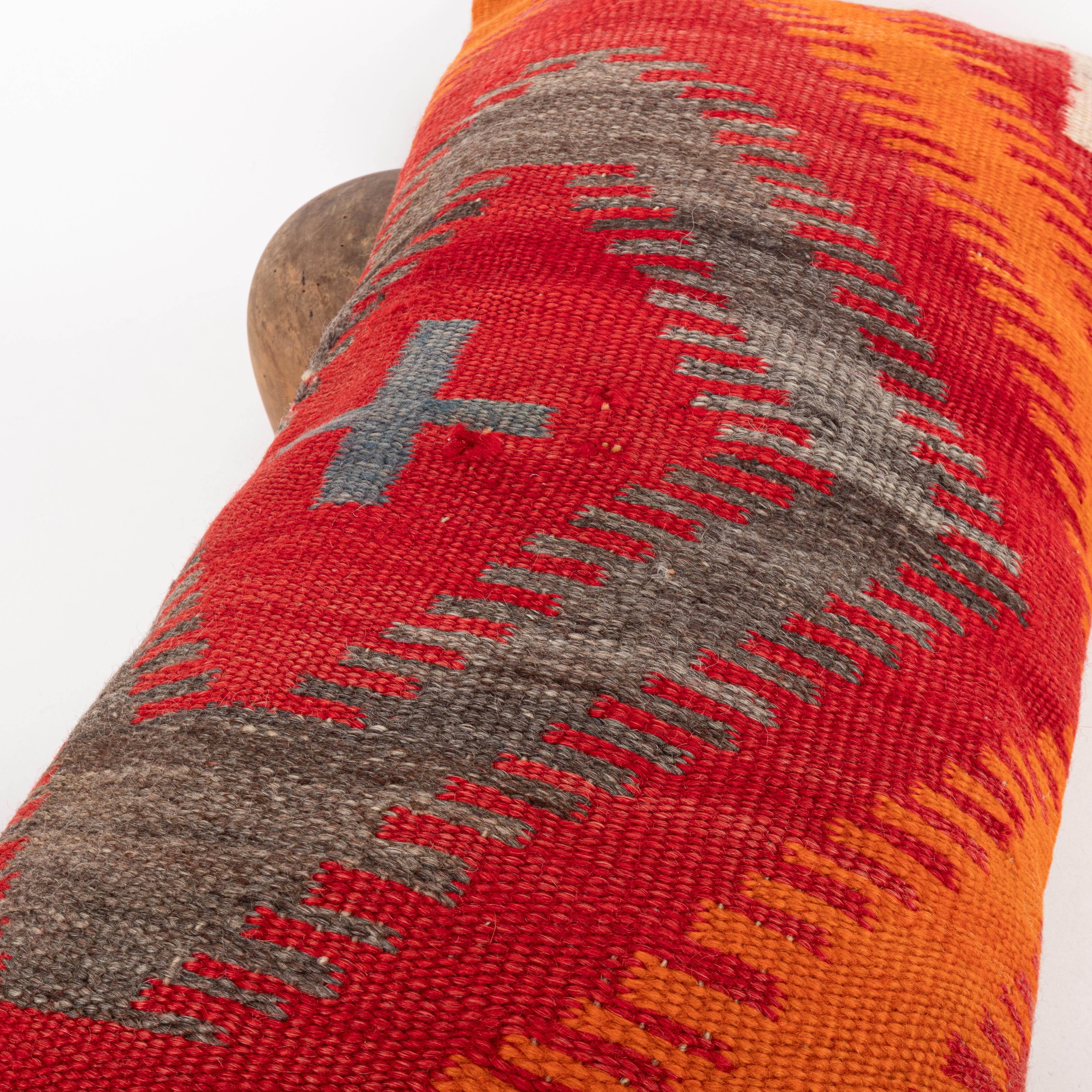 Wool Pillowcase Made from a 20th C. Navajo Weaving For Sale