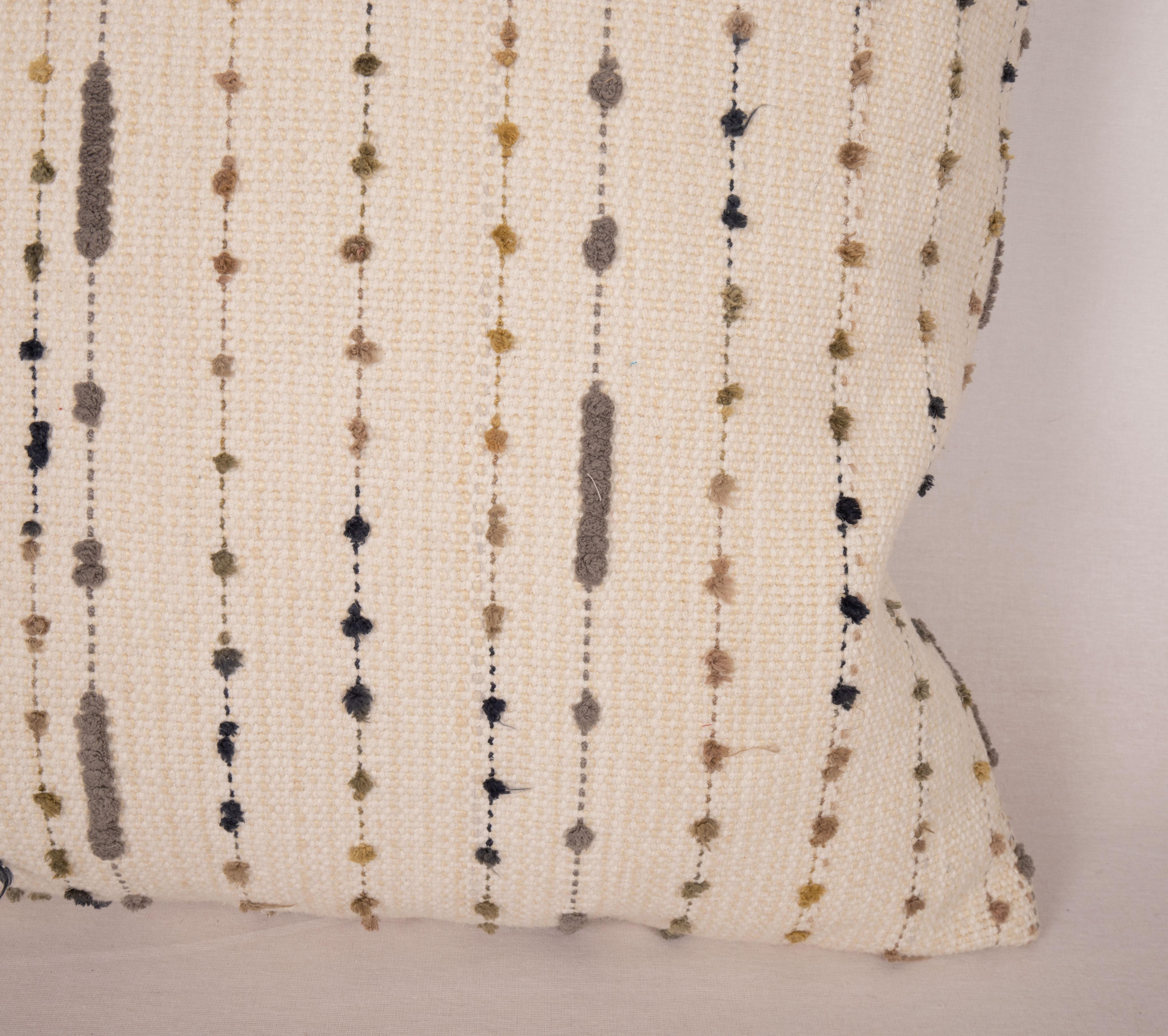 Hand-Woven Pillowcase Made from a Contemporary Cotton Kilim For Sale