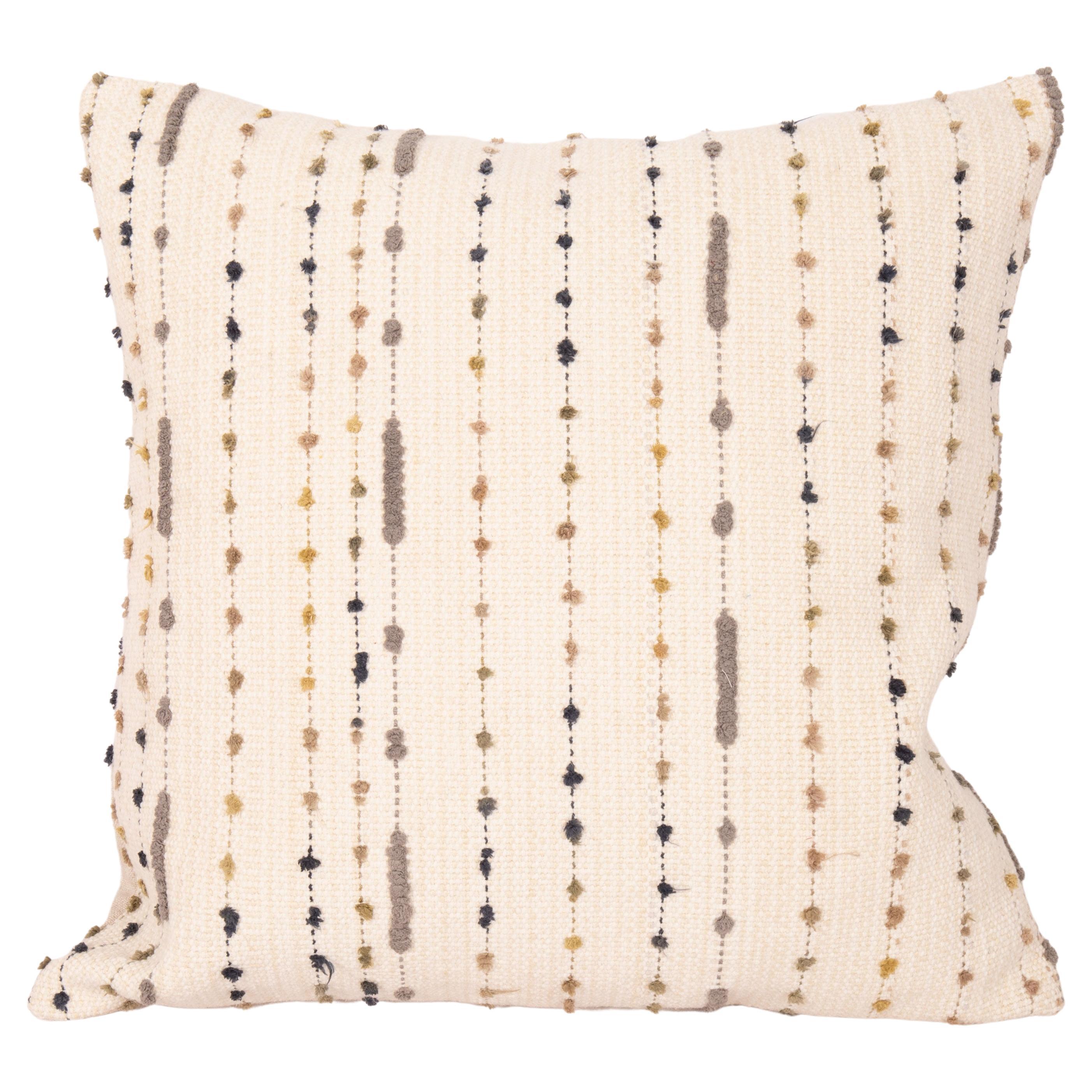 Pillowcase Made from a Contemporary Cotton Kilim For Sale