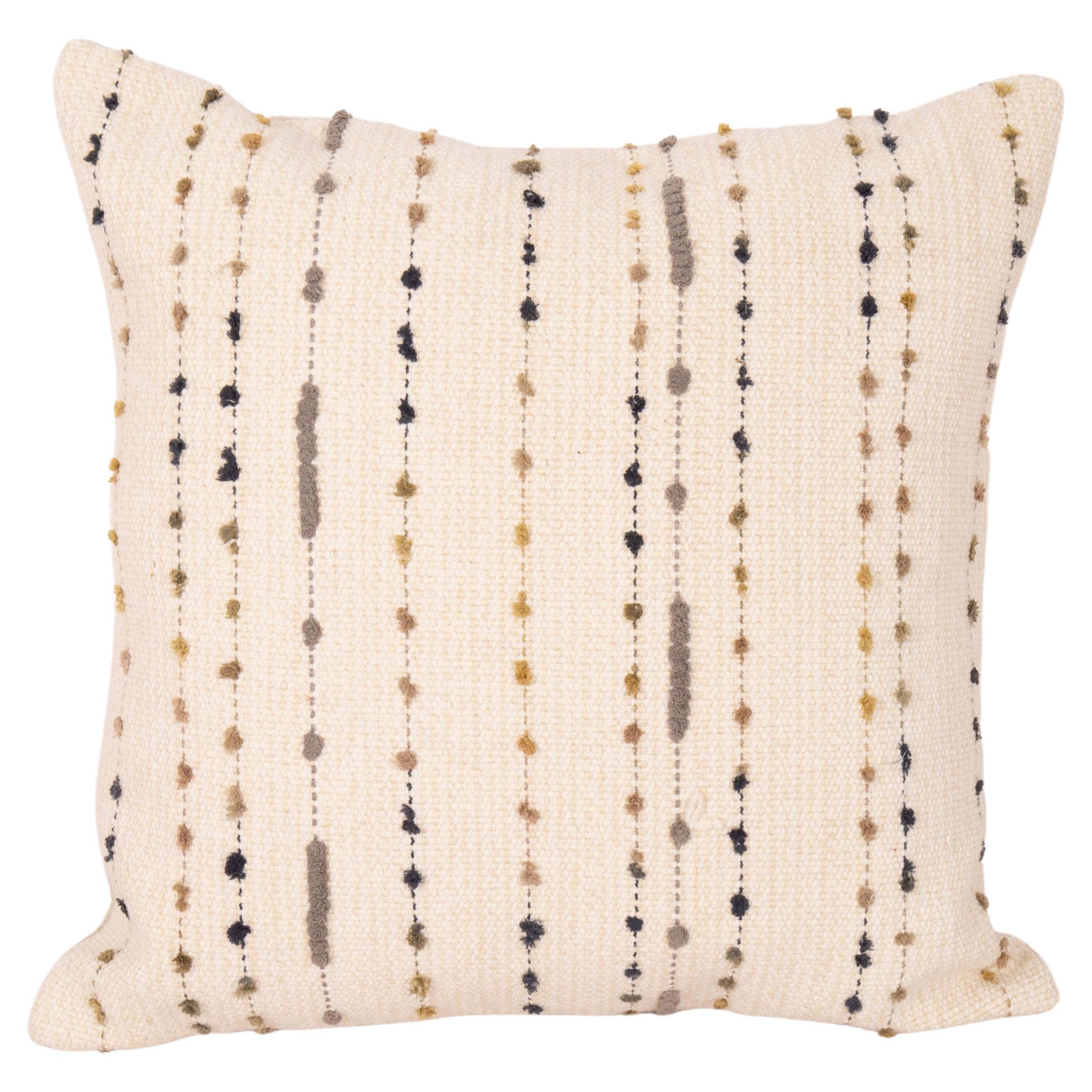 Pillowcase Made from a Contemporary Cotton Kilim For Sale