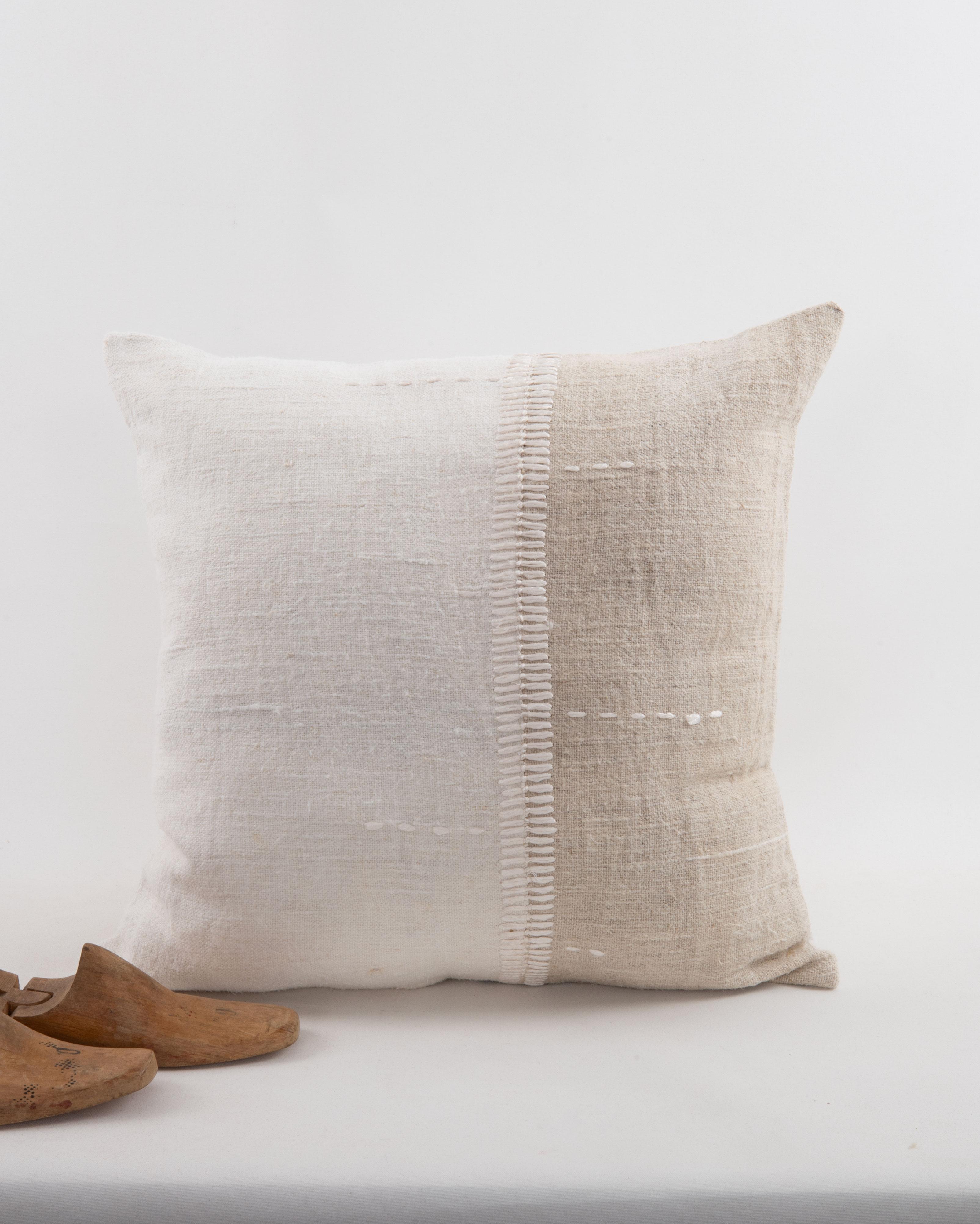 Kilim Pillowcase Made from a Contemporary Hemp Weaving For Sale