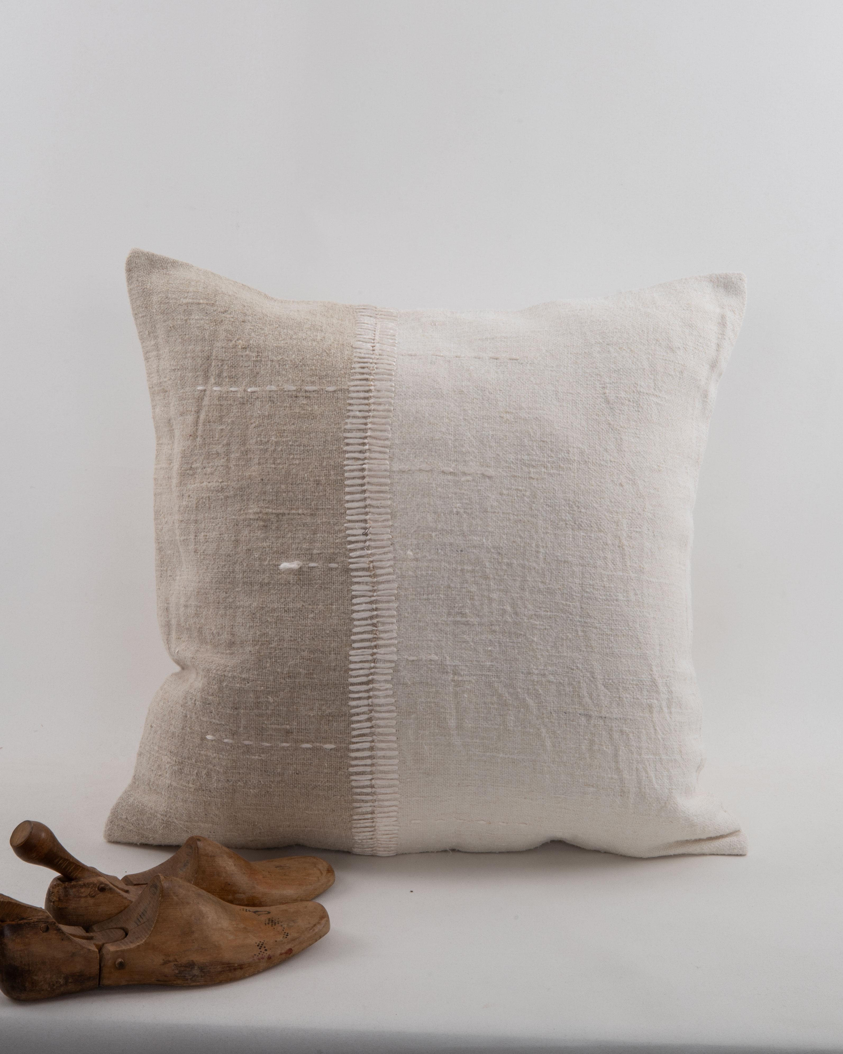Kilim Pillowcase Made from a Contemporary Hemp Weaving For Sale