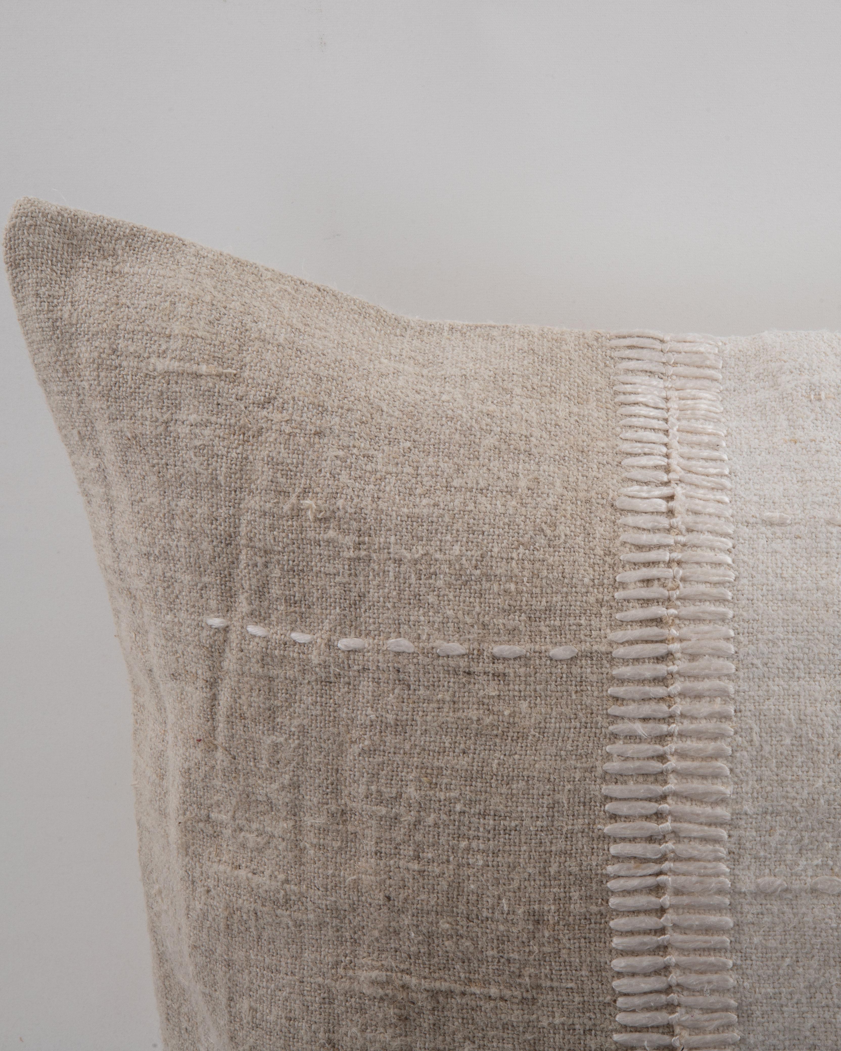 Turkish Pillowcase Made from a Contemporary Hemp Weaving For Sale