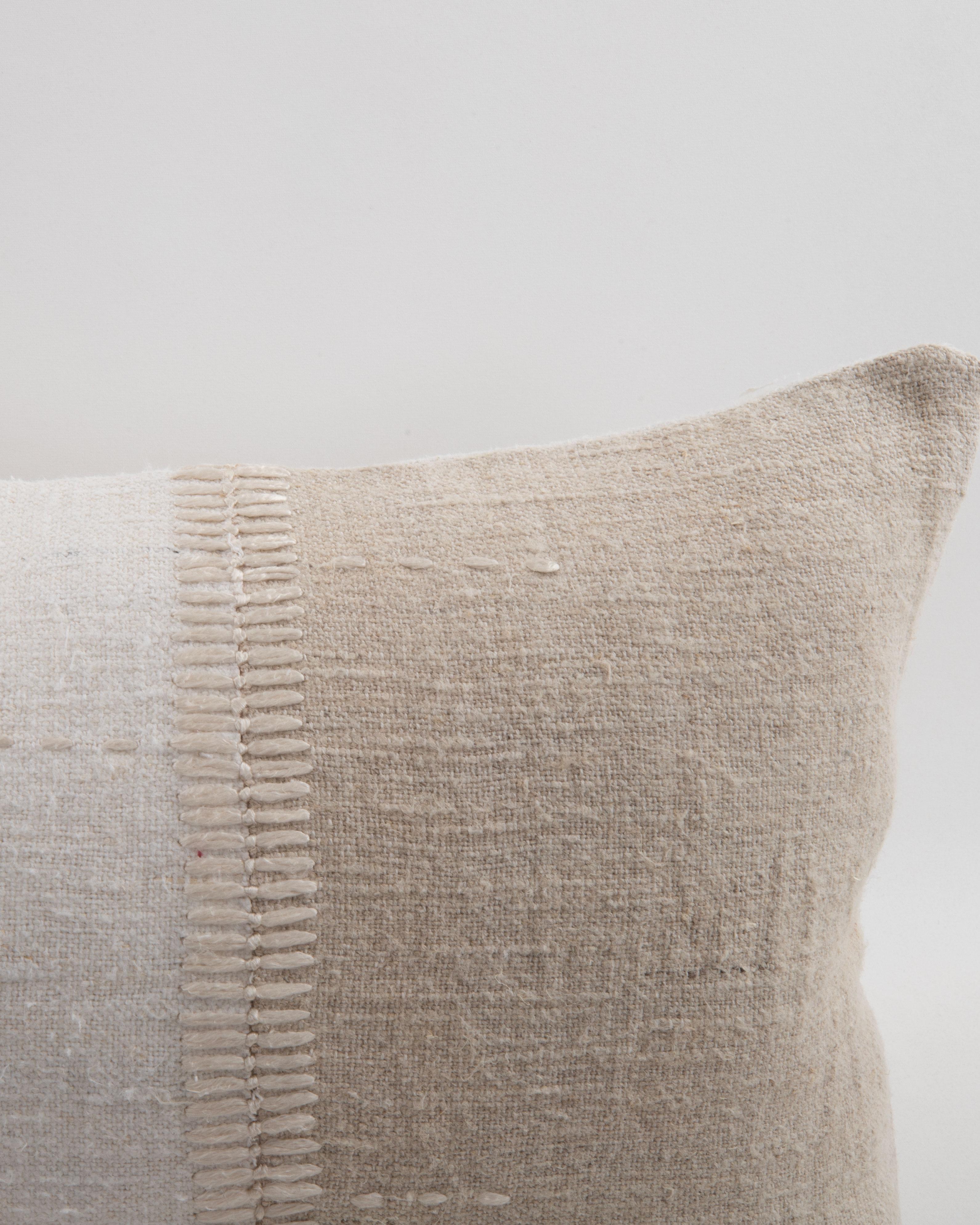 Hand-Woven Pillowcase Made from a Contemporary Hemp Weaving For Sale