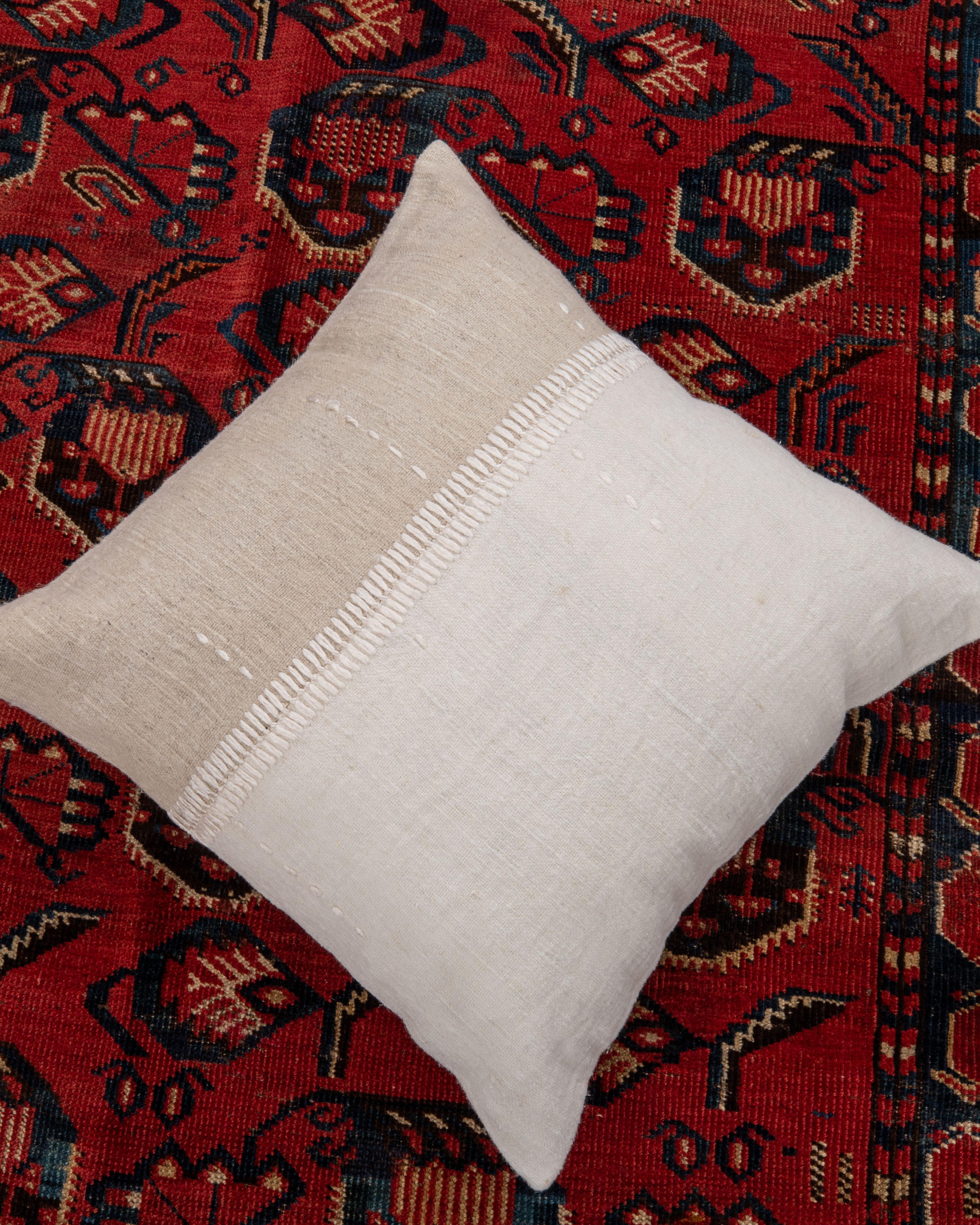 Woven Pillowcase Made from a Contemporary Hemp Weaving For Sale