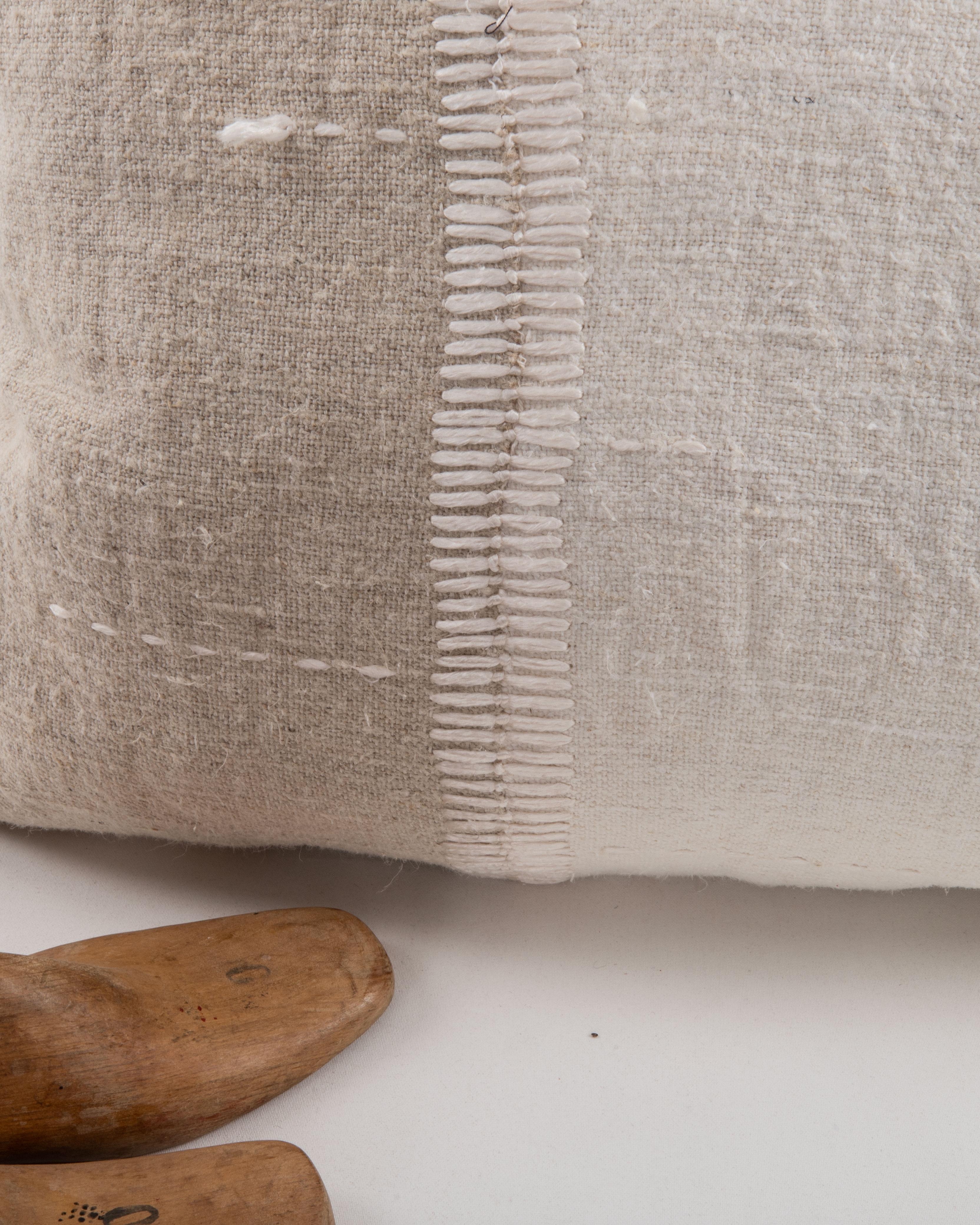 Woven Pillowcase Made from a Contemporary Hemp Weaving For Sale