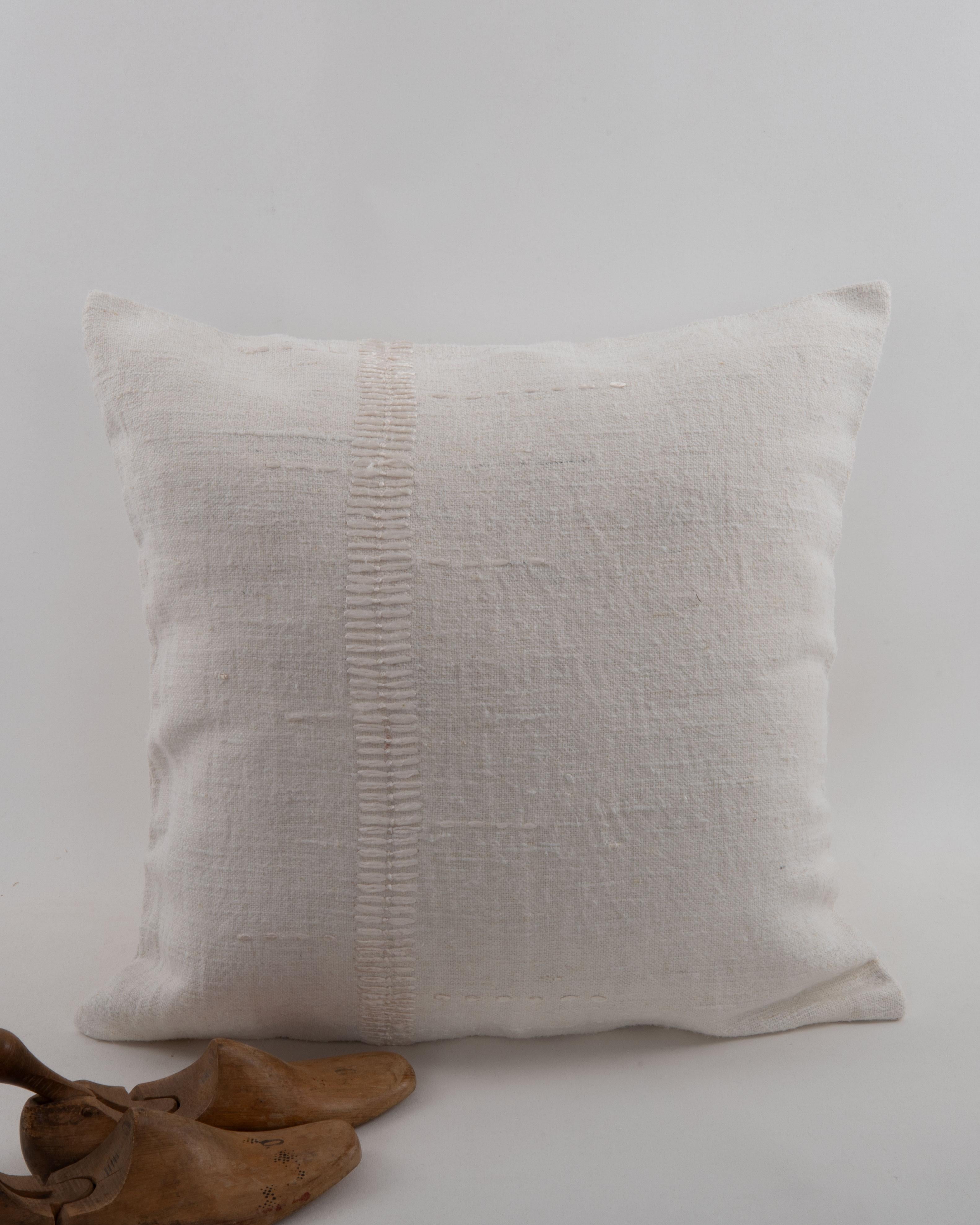 Woven Pillowcase Made from a Contemporary Hemp Weaving For Sale