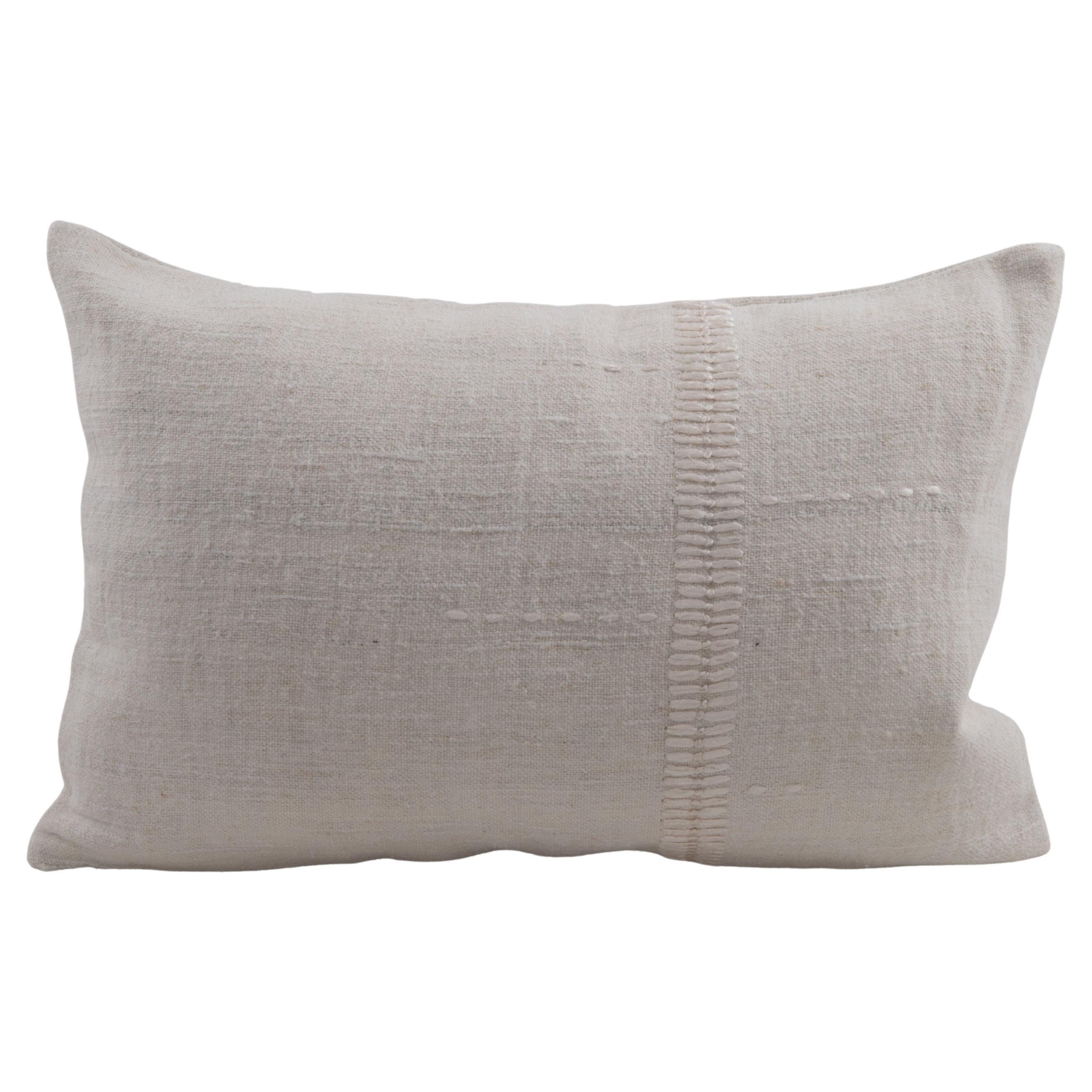 Pillowcase Made from a Contemporary Hemp Weaving
