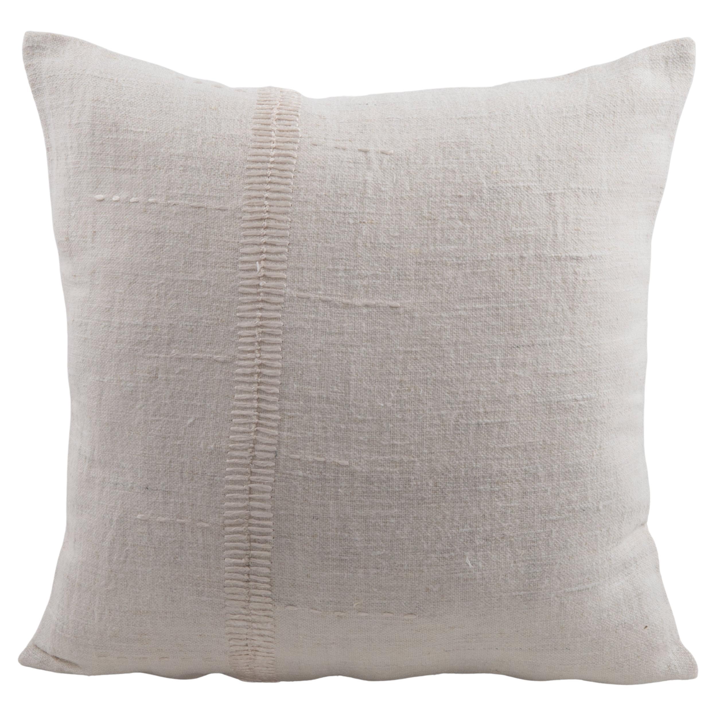 Pillowcase Made from a Contemporary Hemp Weaving