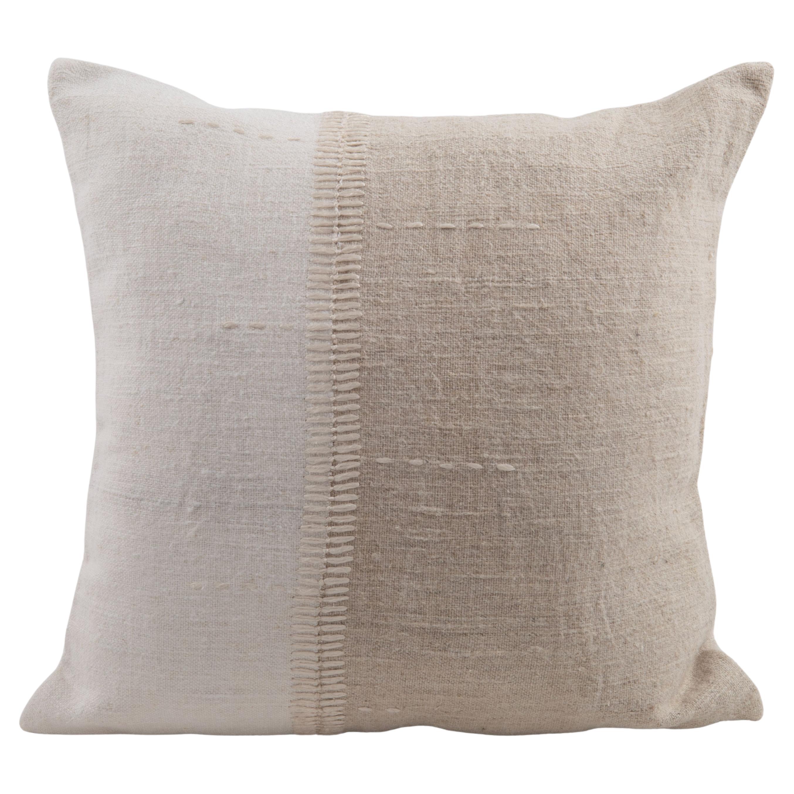 Pillowcase Made from a Contemporary Hemp Weaving