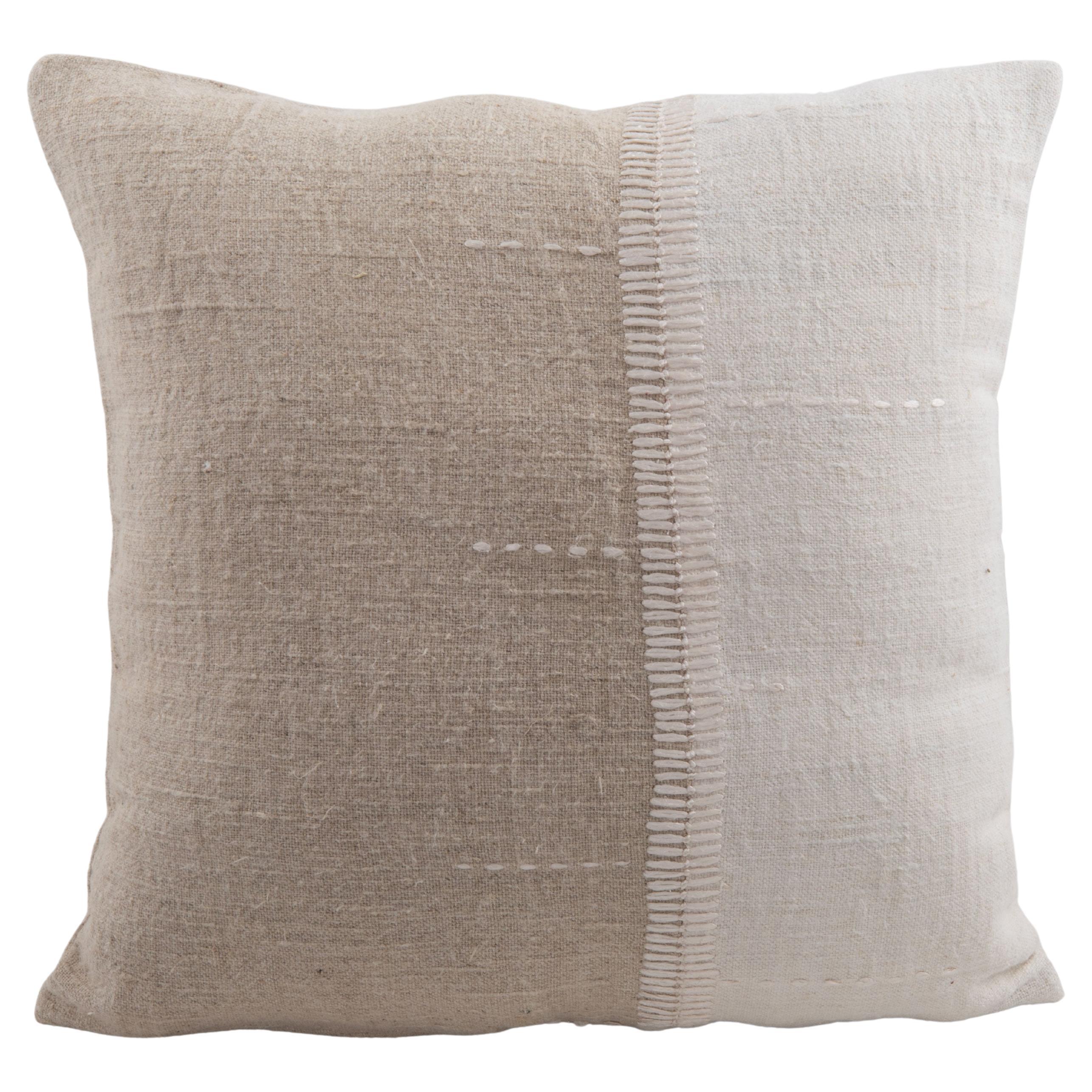 Pillowcase Made from a Contemporary Hemp Weaving
