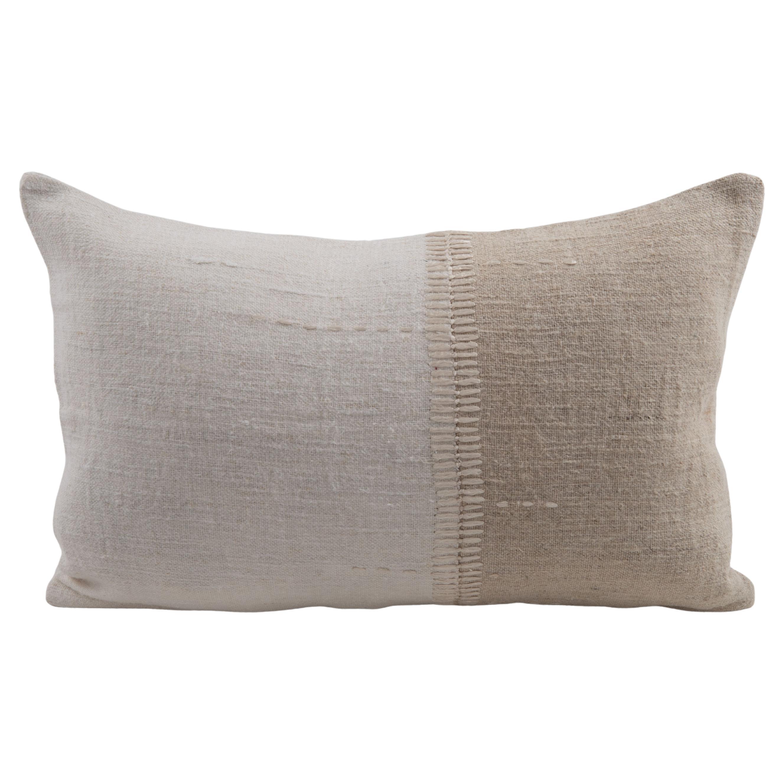 Pillowcase Made from a Contemporary Hemp Weaving For Sale