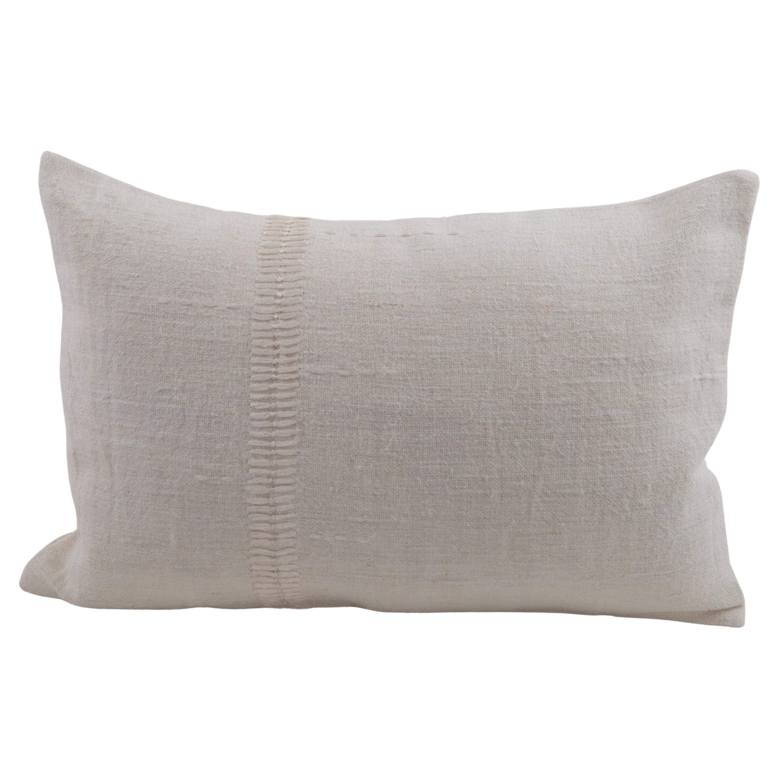 Pillowcase Made from a Contemporary Hemp Weaving