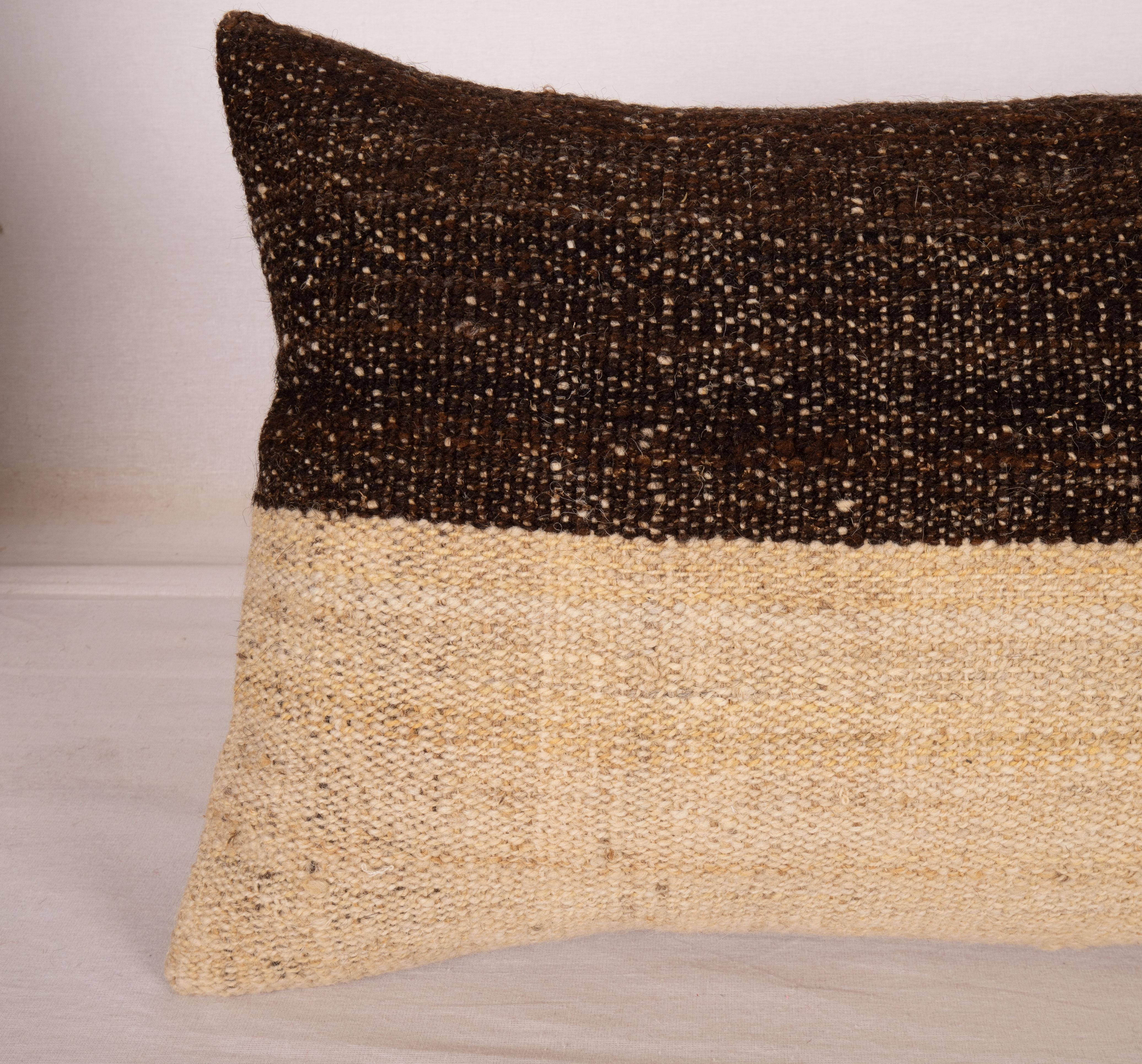 Turkish Pillowcase Made from a Contemporary Wool Kilim For Sale
