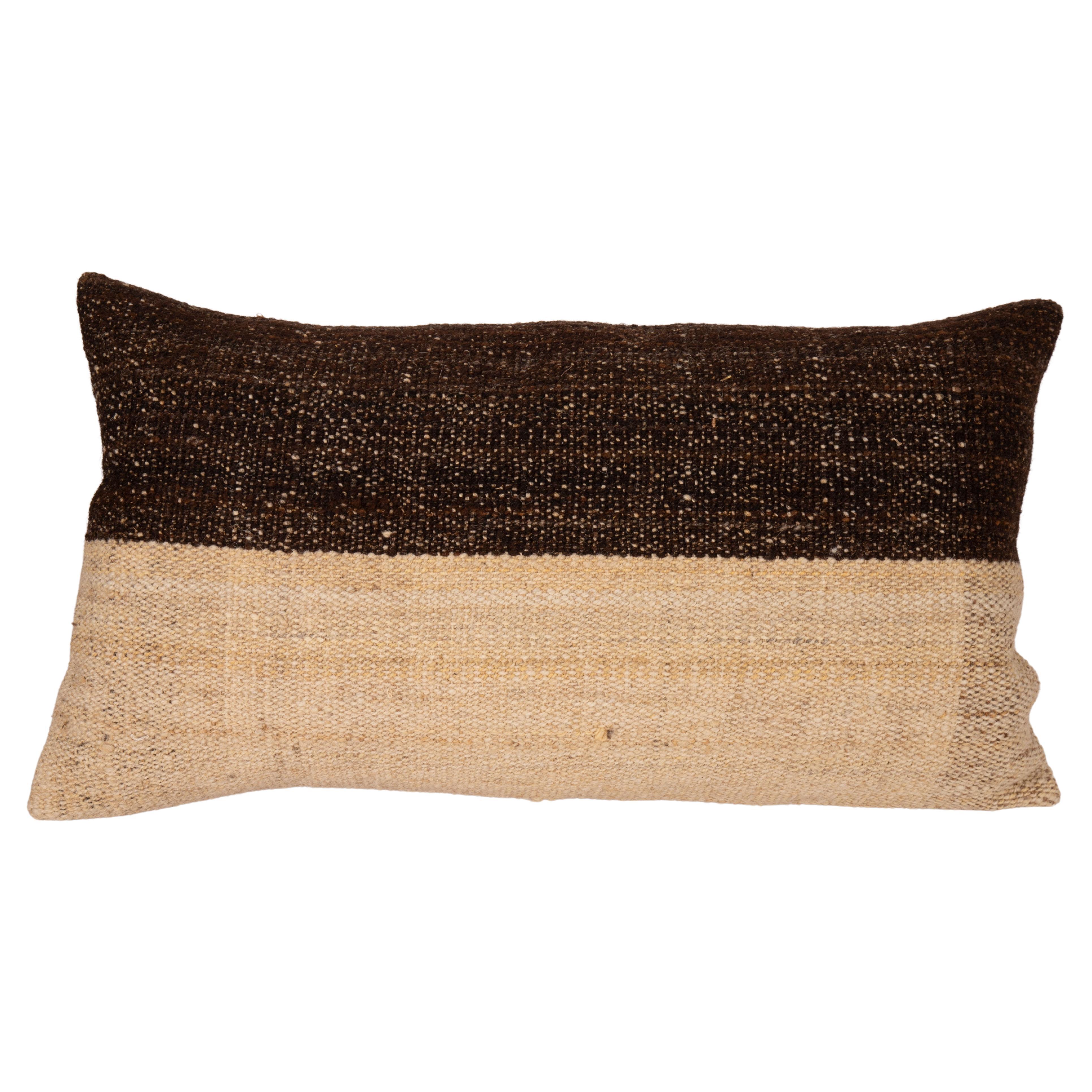 Pillowcase Made from a Contemporary Wool Kilim For Sale