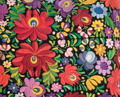 Pillowcase Made from a Matyo Embroidery, Hungary, Early 20th C