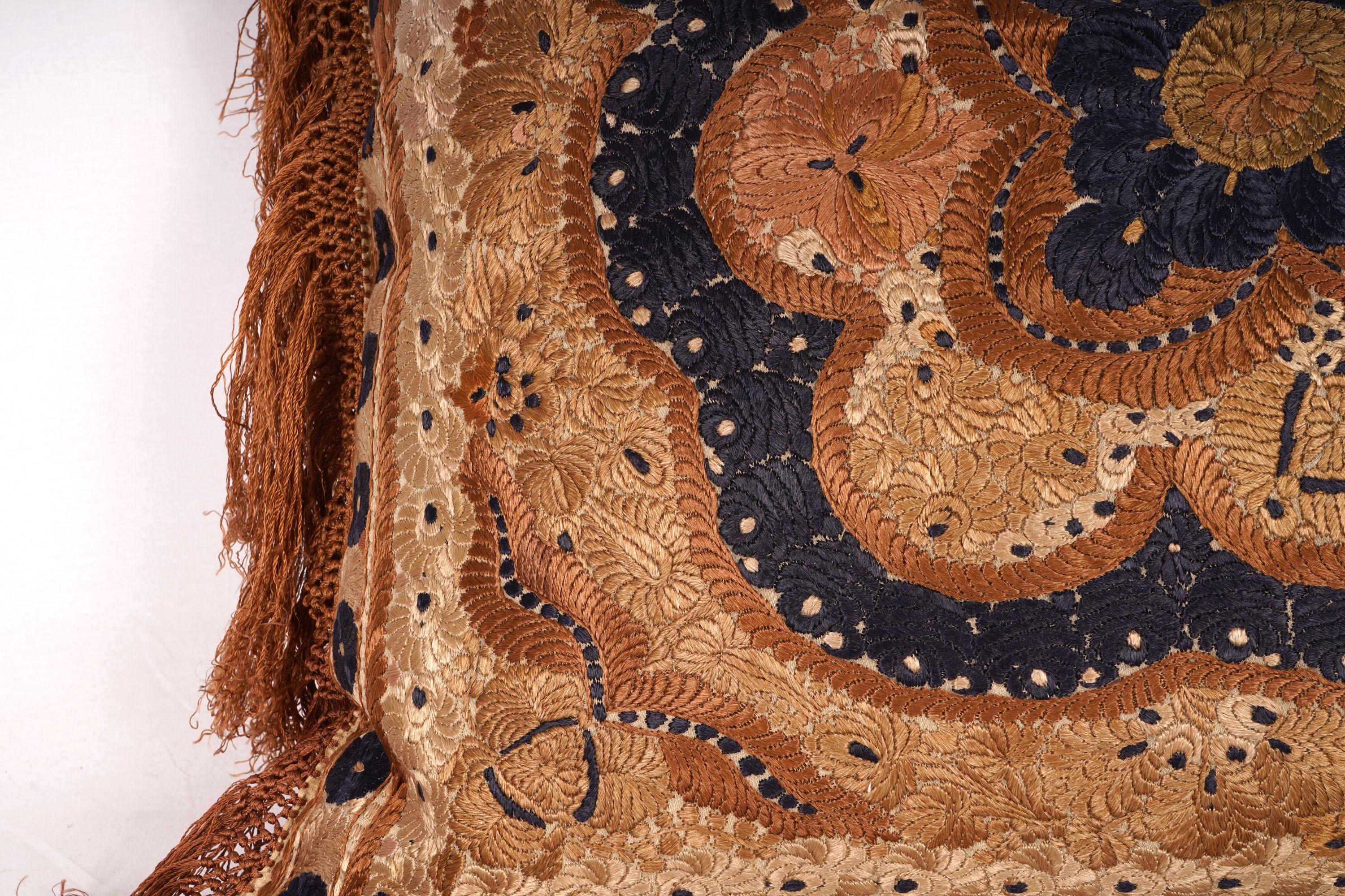 Folk Art Pillowcase Made from a Matyo Embroidery, Hungary, Early 20th C.