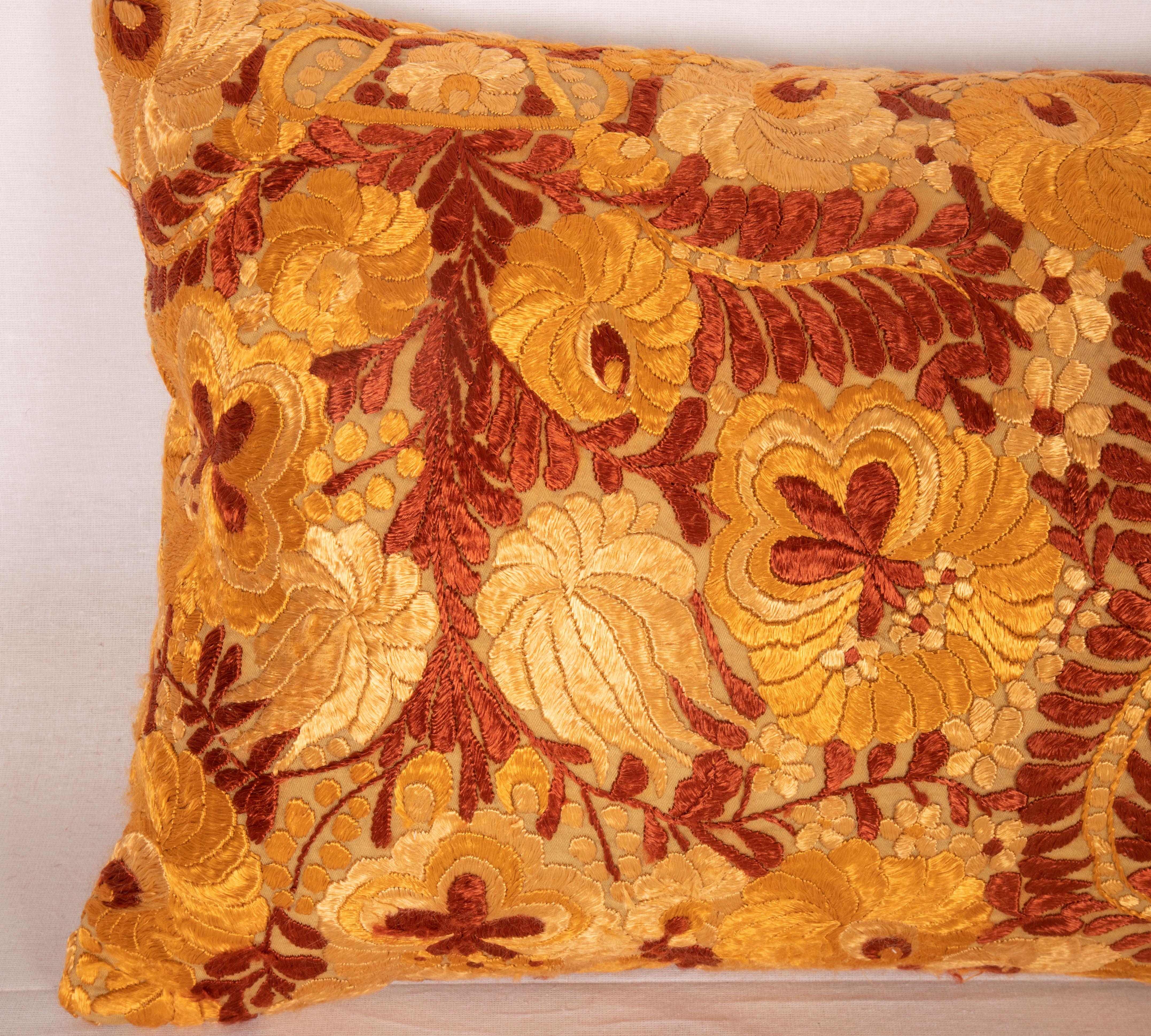 Suzani Pillowcase made from a Matyo Embroidery, Hungary, early 20th C. For Sale