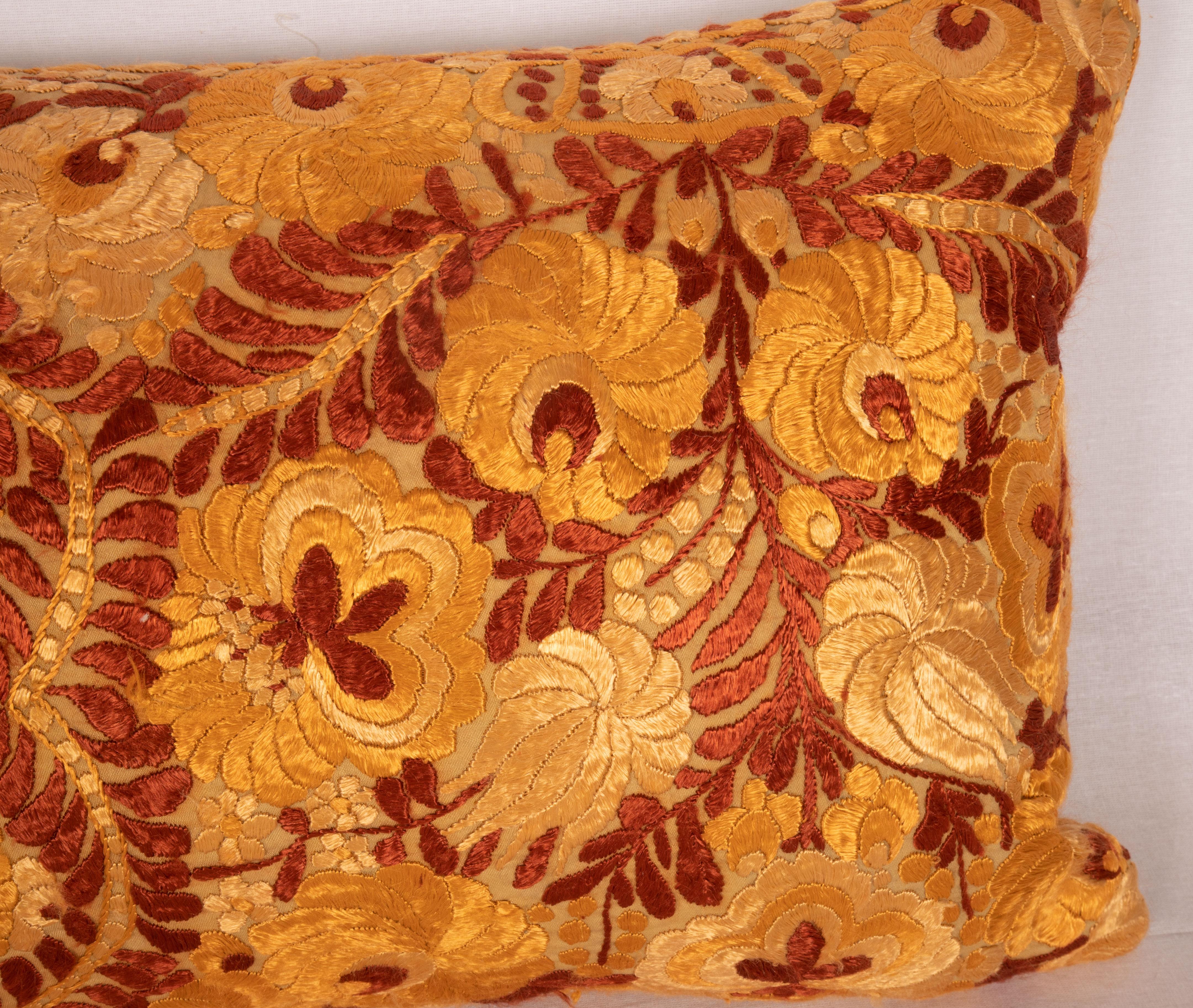 Embroidered Pillowcase made from a Matyo Embroidery, Hungary, early 20th C. For Sale