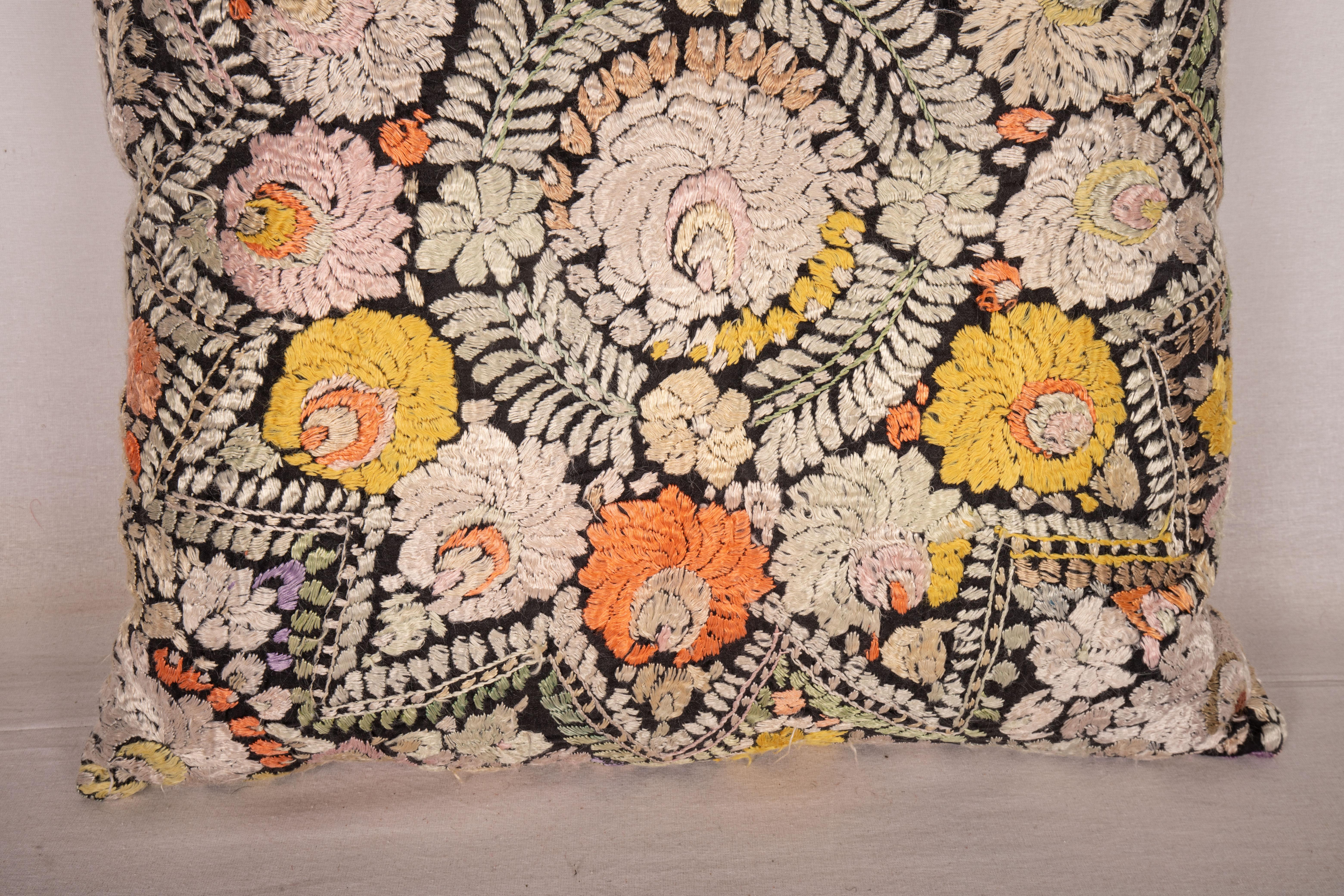 Embroidered Pillowcase made from a Matyo Embroidery, Hungary, early 20th C.